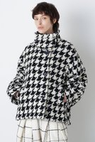 【ヒューエルミュージアム/hueLe Museum】の【hLM】ビッグハウンドトゥースコート 人気、トレンドファッション・服の通販 founy(ファニー) ファッション Fashion レディースファッション Fashion for Women アウター Coat / Outerwear Collection コート・ロングコート・ピーコート Long Coats, Peacoats & More クラシック Classic, Timeless Style ショート Short, Short Length スタンド Stand Collar, Upright Stand スリーブ Sleeve, Long Sleeve / Short Sleeve エレガント 上品 Elegant |ID:prp329100004888045