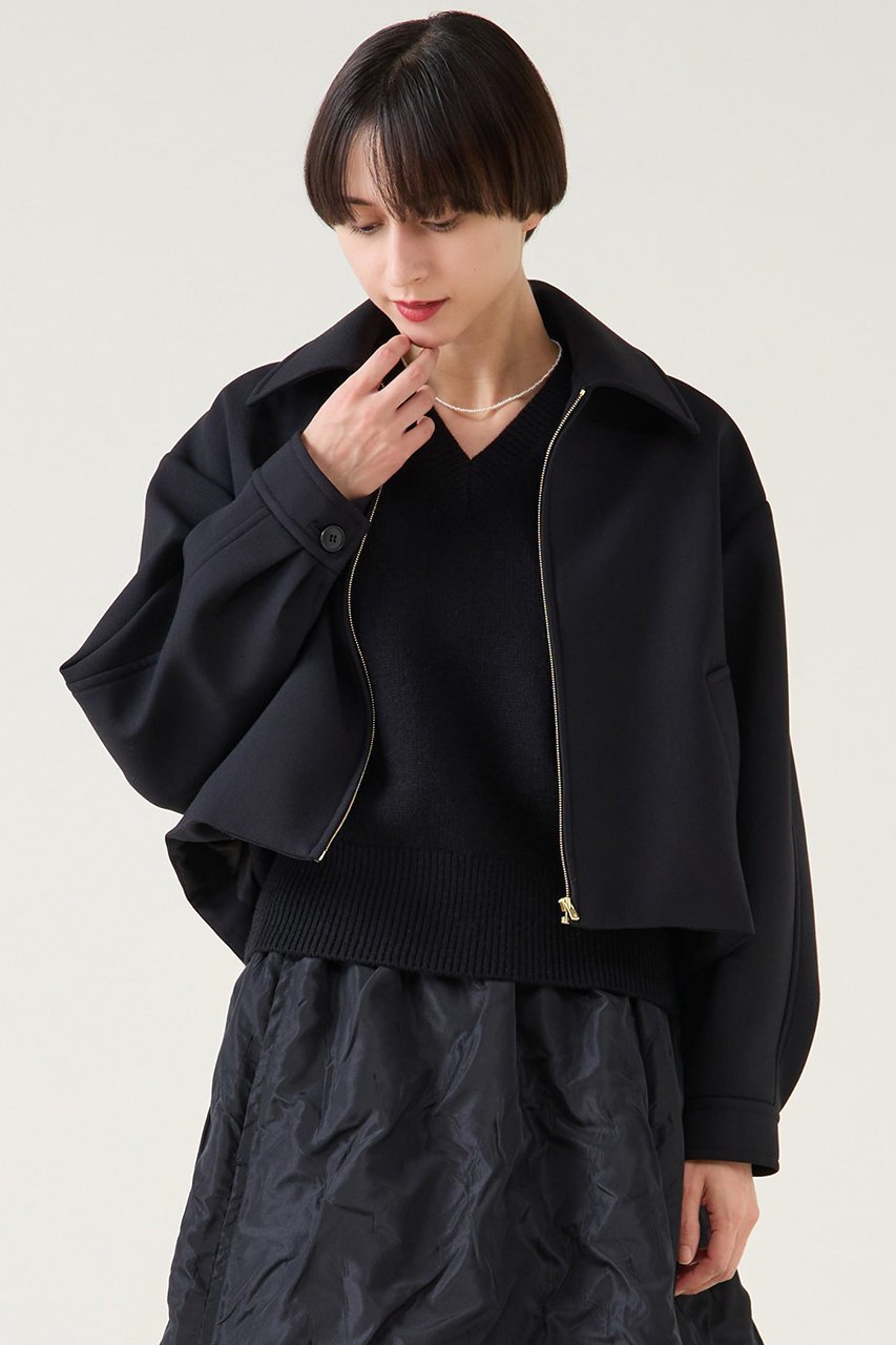 【マルティニーク/martinique】のギャバボンディングブルゾン 人気、トレンドファッション・服の通販 founy(ファニー) 　ファッション　Fashion　レディースファッション　Fashion for Women　アウター　Coat / Outerwear Collection　レディースジャケット・軽アウター　Jackets　ブルゾンジャケット・スポーティアウター　Blouson Jackets　おすすめ　Recommended / Our Picks　ショート　Short, Short Length　ジャケット　Jacket, Outerwear　ソックス　Socks, Hosiery　ツイル　Twist, Twisted Detail　トレンド　Trend, Trending Now　ブルゾン　Blouson, Bomber Jacket　ボンディング　Bonding, Bonded Fabric　ワイド　Wide, Wide Fit　今季　This Season, Current Season　other-2|ID: prp329100004888091 ipo3291000000036502985