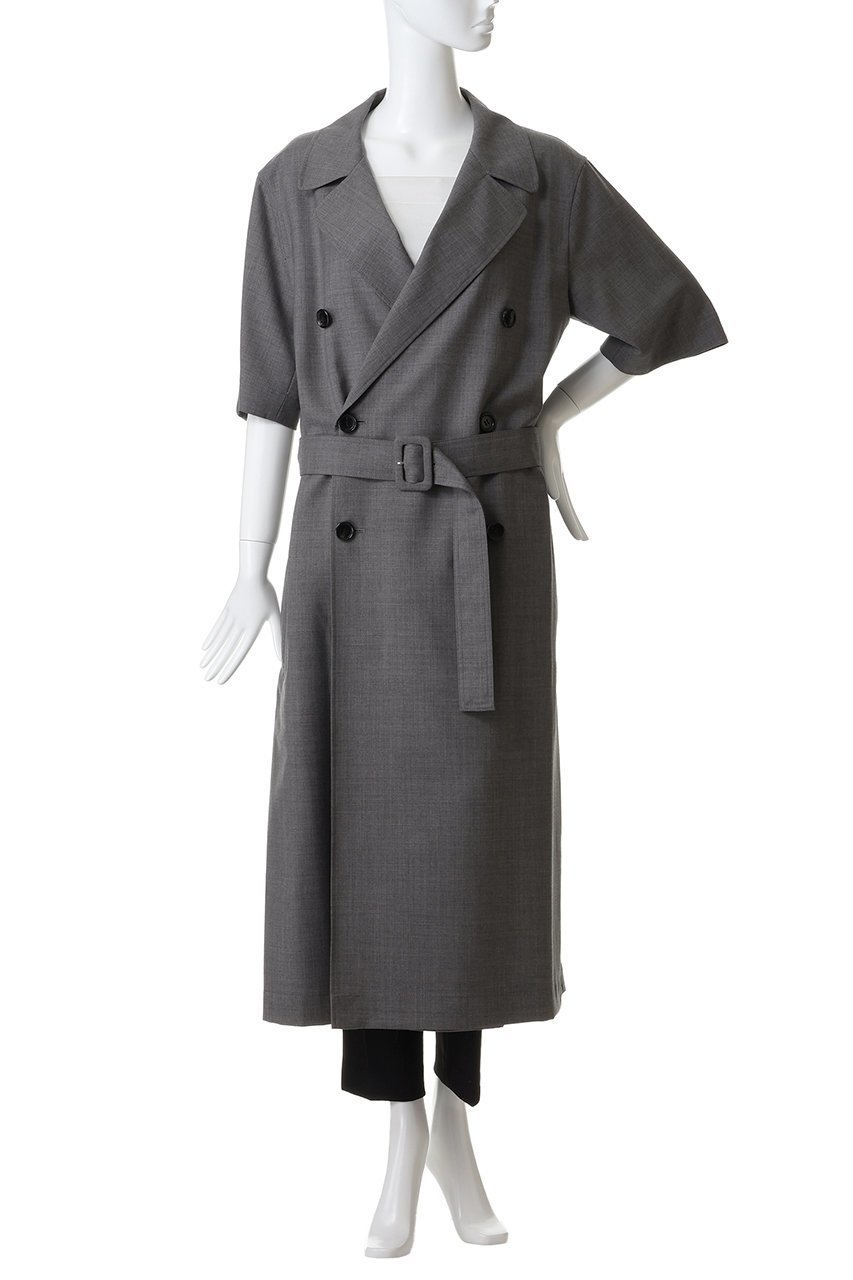 【マディソンブルー/MADISONBLUE】のTRENCH COAT H/S WOOL ウールトレンチコート 大人の最旬トレンドファッション＆コーディネート founy(ファウニー) 　ファッション　Fashion　レディースファッション　Fashion for Women　アウター　Coat / Outerwear Collection　コート・ロングコート・ピーコート　Long Coats, Peacoats & More　トレンチコート / 春秋の定番アウター　Trench Coats　トレンチ　Trench, Trench Coat　ロング　Long, Long-Length　今季　This Season, Current Season　再入荷　Restock / Back in Stock　半袖　Short Sleeve, Half Sleeve　長袖　Long Sleeve, Full Sleeve　other-2|ID: prp329100004888116 ipo3291000000036689525