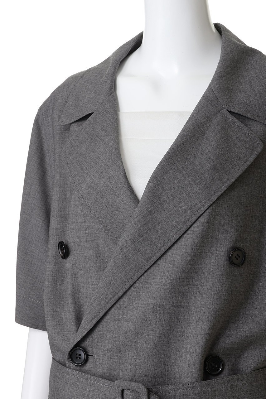 【マディソンブルー/MADISONBLUE】のTRENCH COAT H/S WOOL ウールトレンチコート 大人の最旬トレンドファッション＆コーディネート founy(ファウニー) 　ファッション　Fashion　レディースファッション　Fashion for Women　アウター　Coat / Outerwear Collection　コート・ロングコート・ピーコート　Long Coats, Peacoats & More　トレンチコート / 春秋の定番アウター　Trench Coats　トレンチ　Trench, Trench Coat　ロング　Long, Long-Length　今季　This Season, Current Season　再入荷　Restock / Back in Stock　半袖　Short Sleeve, Half Sleeve　長袖　Long Sleeve, Full Sleeve　other-5|ID: prp329100004888116 ipo3291000000036689528