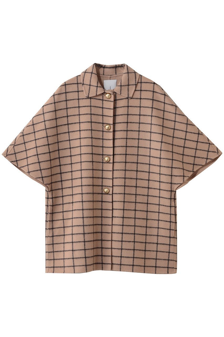 【ジェイドット/j.】のプレミアムウールリバー チェックポンチョコート 人気、トレンドファッション・服の通販 founy(ファニー) 　ファッション　Fashion　レディースファッション　Fashion for Women　アウター　Coat / Outerwear Collection　コート・ロングコート・ピーコート　Long Coats, Peacoats & More　ポンチョ・ケープコート　Ponchos & Capes　クラシカル　Classical, Vintage-Inspired　ショート　Short, Short Length　チェック　Check, Plaid, Tartan　モダン　Modern, Contemporary　エレガント 上品　Elegant　 other-1|ID: prp329100004888129 ipo3291000000036503483