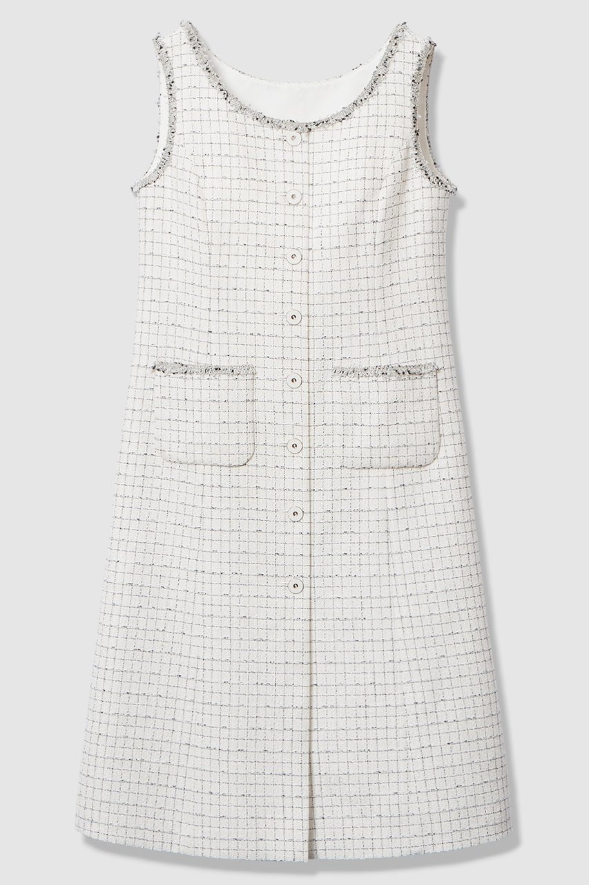 【アナイ/ANAYI】の【Eternal Line 2026】プレイドツイードジレ ワンピース インテリア・キッズ・メンズ・レディースファッション・服の通販 founy(ファニー) ファッション Fashion レディースファッション Fashion for Women アウター Coat / Outerwear Collection ワンピース Dresses チュニック Tunic Tops & Dresses インナー Innerwear チュニック Tunic, Long Top ツイード Twill, Twill Weave ノースリーブ Sleeveless, No-Sleeve エレガント 上品 Elegant 冬 Winter / This Winter ホワイト|ID: prp329100004888135 ipo3291000000036503549