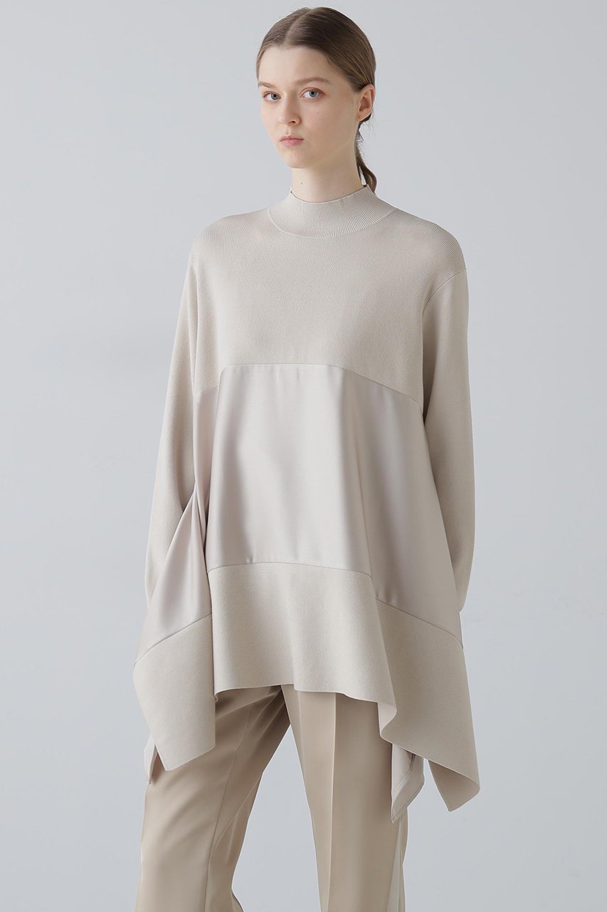 【アドーア/ADORE】のサテンコンビニット 人気、トレンドファッション・服の通販 founy(ファニー) 　ファッション　Fashion　レディースファッション　Fashion for Women　トップス・カットソー　Cut & Sew Tops　ニット　Knit Tops & Sweaters　カジュアルプルオーバー・ニットトップス　Pullovers & Knit Tops / Casual Pullovers　インナー　Innerwear　コンビ　Combo, Combination Style　サテン　Satin, Glossy Fabric　センター　Center, Center Line　バランス　Balance, Style Balance　リラックス　Relax, Relaxed Fit　other-2|ID: prp329100004888153 ipo3291000000036503766