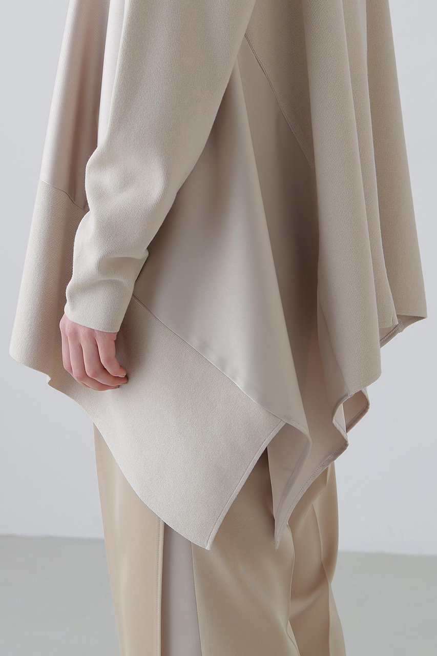 【アドーア/ADORE】のサテンコンビニット 人気、トレンドファッション・服の通販 founy(ファニー) 　ファッション　Fashion　レディースファッション　Fashion for Women　トップス・カットソー　Cut & Sew Tops　ニット　Knit Tops & Sweaters　カジュアルプルオーバー・ニットトップス　Pullovers & Knit Tops / Casual Pullovers　インナー　Innerwear　コンビ　Combo, Combination Style　サテン　Satin, Glossy Fabric　センター　Center, Center Line　バランス　Balance, Style Balance　リラックス　Relax, Relaxed Fit　other-8|ID: prp329100004888153 ipo3291000000036503772