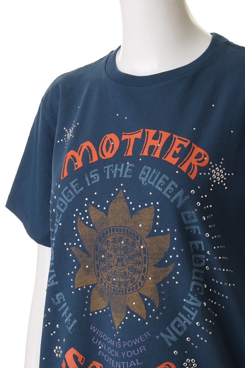 【マザー/MOTHER】のTHE ROWDY SAVIORプリントTシャツ (MVI) 人気、トレンドファッション・服の通販 founy(ファニー) 　ファッション　Fashion　レディースファッション　Fashion for Women　トップス・カットソー　Cut & Sew Tops　シャツ・ブラウス・オフィスカジュアル　Elegant Blouses & Button-Ups　ロングTシャツ・Tシャツ　Longline T-Shirts & Tees　カットソー・ベーシックTシャツ　Cut-and-Sewn Tops / Stretch Tees & Basics　グラフィック　Graphic, Graphic Design　ショート　Short, Short Length　シルバー　Silver, Metallic Silver　スタッズ　Studs, Metal Accents　ストーン　Stone, Gem-Like　スリーブ　Sleeve, Long Sleeve / Short Sleeve　デニム　Denim, Jeans Material　フロント　Front, Front Design　プリント　Print, Printed Pattern　リュクス　Luxury, Elegant, High-End, Chic　other-5|ID: prp329100004888173 ipo3291000000036503918