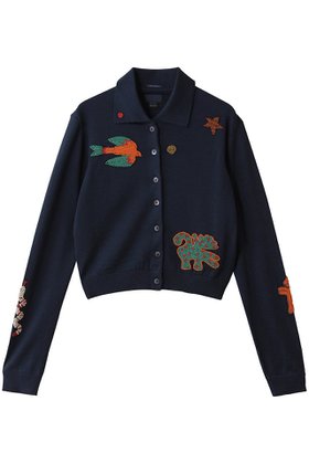 【マザー/MOTHER】 THE RACQUET CARDIGAN モチーフカーディガン (RLC)人気、トレンドファッション・服の通販 founy(ファニー) ファッション Fashion レディースファッション Fashion for Women トップス・カットソー Cut & Sew Tops ニット Knit Tops & Sweaters カーディガン・羽織り Layered Style Cardigans カラフル Colorful Design カーディガン Cardigan, Knitwear クロップド Cropped, Short Length グラフィック Graphic, Graphic Design コンパクト Compact, Small Size ボトム Bottoms, Lower Wear モチーフ Motif, Design Theme |ID:prp329100004888174