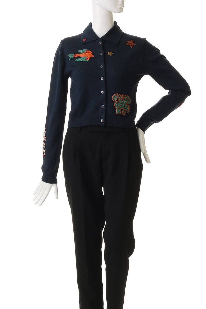 【マザー/MOTHER】のTHE RACQUET CARDIGAN モチーフカーディガン (RLC) 人気、トレンドファッション・服の通販 founy(ファニー) ファッション Fashion レディースファッション Fashion for Women トップス・カットソー Cut & Sew Tops ニット Knit Tops & Sweaters カーディガン・羽織り Layered Style Cardigans カラフル Colorful Design カーディガン Cardigan, Knitwear クロップド Cropped, Short Length グラフィック Graphic, Graphic Design コンパクト Compact, Small Size ボトム Bottoms, Lower Wear モチーフ Motif, Design Theme other-2|ID: prp329100004888174 ipo3291000000036503921