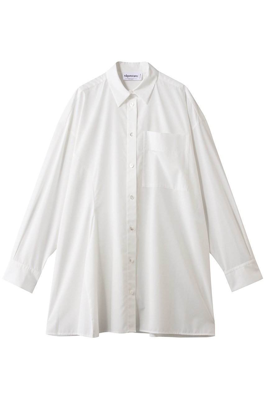 【ナゴンスタンス/nagonstans】のover flare shirt 人気、トレンドファッション・服の通販 founy(ファニー) 　ファッション　Fashion　レディースファッション　Fashion for Women　トップス・カットソー　Cut & Sew Tops　シャツ・ブラウス・オフィスカジュアル　Elegant Blouses & Button-Ups　アシンメトリー　Asymmetrical Style　スリーブ　Sleeve, Long Sleeve / Short Sleeve　フォルム　Silhouette, Form　フレア　Flare, Flared　ブロード　Broadcloth, Fine Cotton　ロング　Long, Long-Length　 other-1|ID: prp329100004888189 ipo3291000000036504046