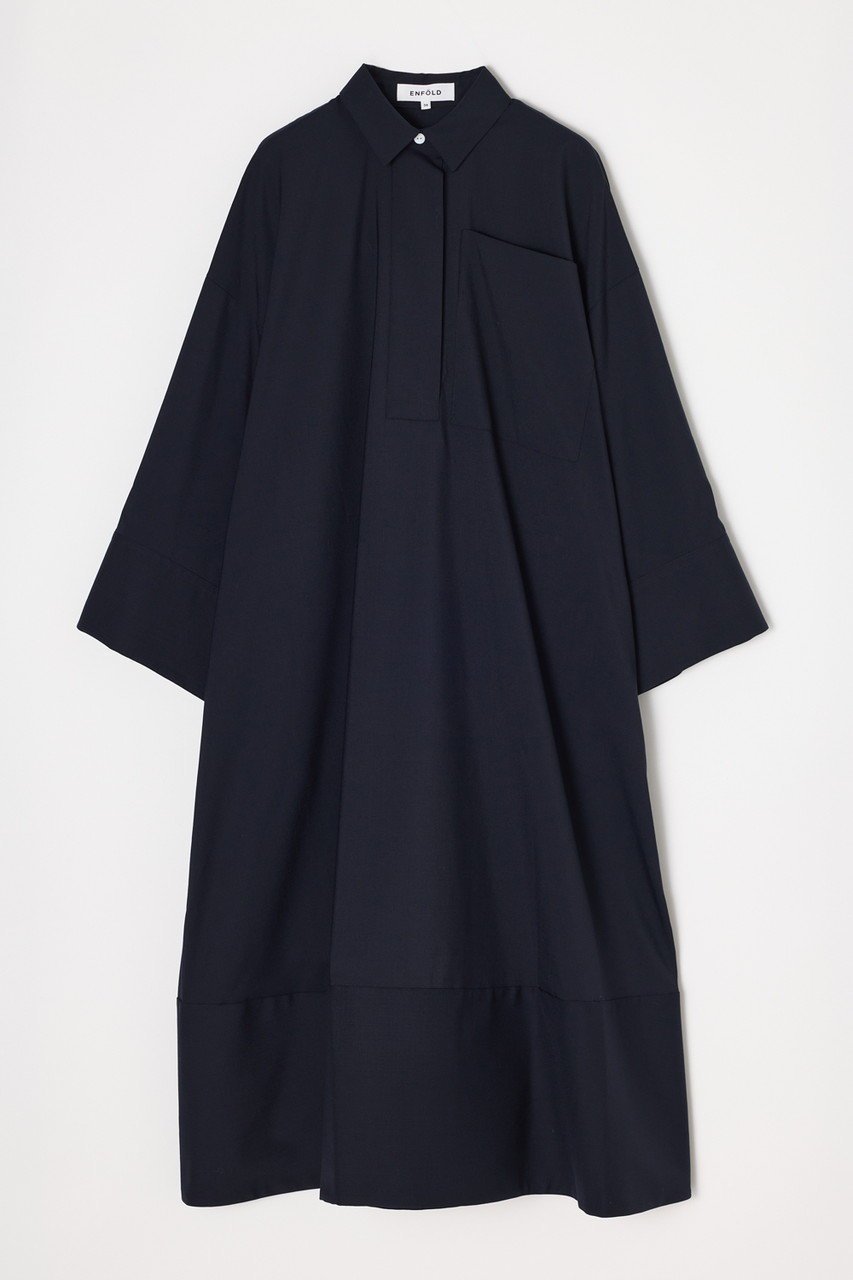 【エンフォルド/ENFOLD】のFLARE DRESS インテリア・キッズ・メンズ・レディースファッション・服の通販 founy(ファウニー) 　ファッション　Fashion　レディースファッション　Fashion for Women　ワンピース　Dresses　フォーマル・パーティードレス・結婚式用ドレス　Elegant & Casual Dresses　チュニック　Tunic Tops & Dresses　ストレッチ　Stretch, Stretchy Fabric　スリーブ　Sleeve, Long Sleeve / Short Sleeve　チュニック　Tunic, Long Top　ドレス　Dress, One-Piece　ロング　Long, Long-Length　ワイド　Wide, Wide Fit　ダークネイビー|ID: prp329100004888199 ipo3291000000036908693