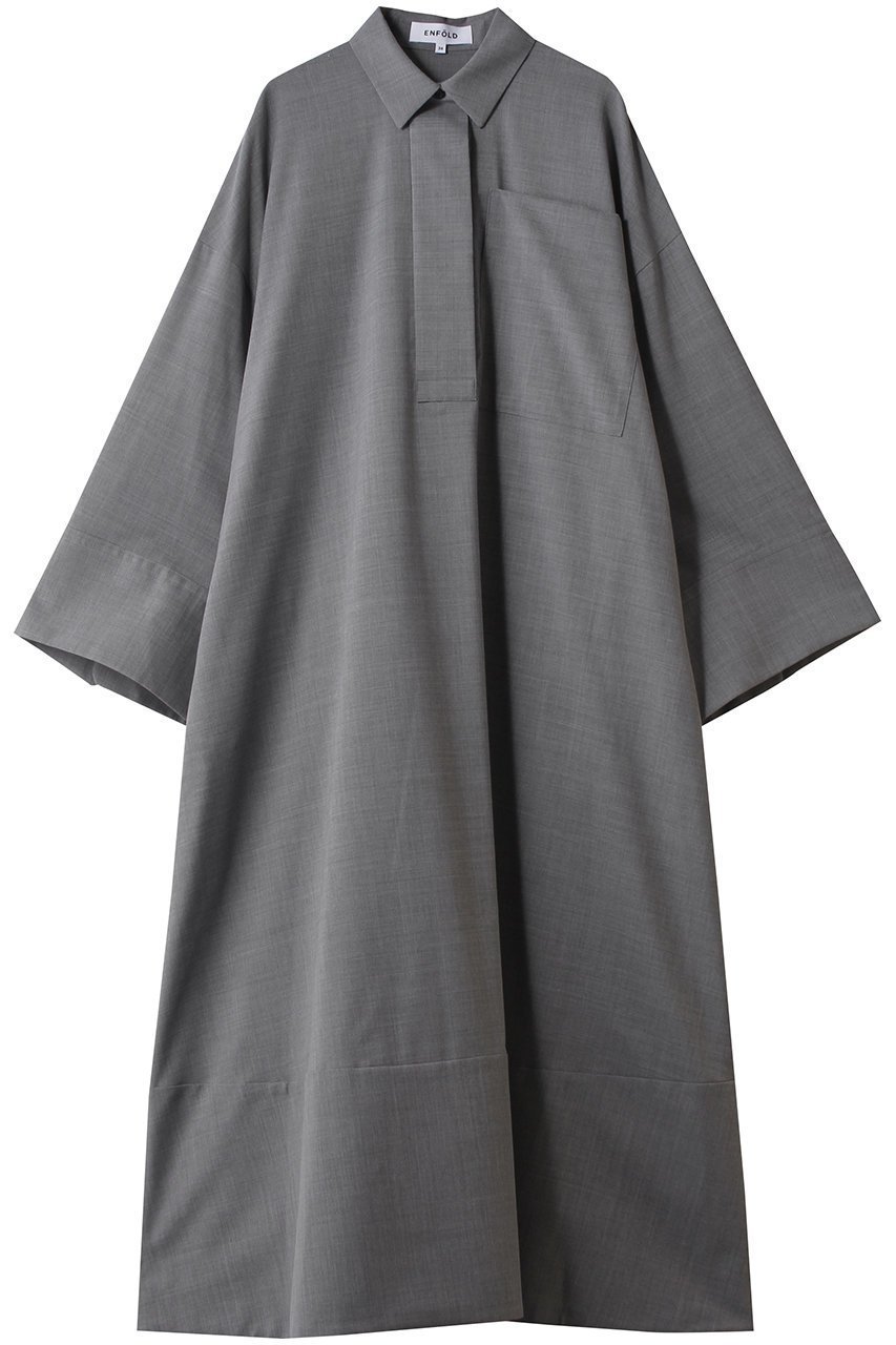 【エンフォルド/ENFOLD】のFLARE DRESS インテリア・キッズ・メンズ・レディースファッション・服の通販 founy(ファウニー) 　ファッション　Fashion　レディースファッション　Fashion for Women　ワンピース　Dresses　フォーマル・パーティードレス・結婚式用ドレス　Elegant & Casual Dresses　チュニック　Tunic Tops & Dresses　ストレッチ　Stretch, Stretchy Fabric　スリーブ　Sleeve, Long Sleeve / Short Sleeve　チュニック　Tunic, Long Top　ドレス　Dress, One-Piece　ロング　Long, Long-Length　ワイド　Wide, Wide Fit　トップグレー|ID: prp329100004888199 ipo3291000000036908694