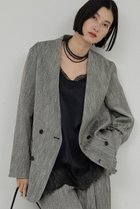 【ガリャルダガランテ/GALLARDAGALANTE】の【セットアップ対応】ノーカラーツイードジャケット 人気、トレンドファッション・服の通販 founy(ファニー) ファッション Fashion レディースファッション Fashion for Women アウター Coat / Outerwear Collection レディースジャケット・軽アウター Jackets クラシック Classic, Timeless Style ジャケット Jacket, Outerwear スラックス Slacks, Dress Pants セットアップ Set-Up, Coordinated Outfit タートルネック Turtleneck, High Neck ツイード Twill, Twill Weave デニム Denim, Jeans Material thumbnail ブラック|ID: prp329100004888207 ipo3291000000036504181
