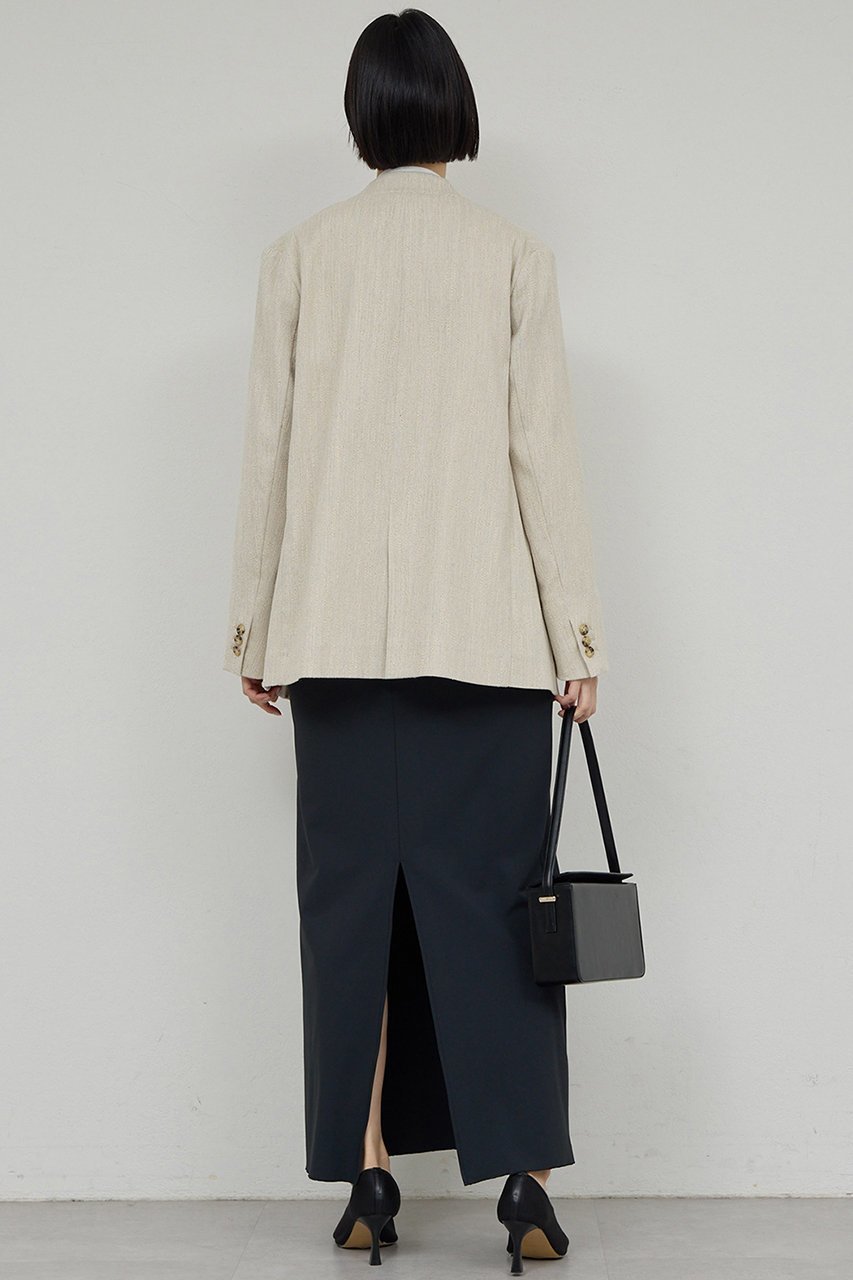 【ガリャルダガランテ/GALLARDAGALANTE】の【セットアップ対応】ノーカラーツイードジャケット 人気、トレンドファッション・服の通販 founy(ファニー) 　ファッション　Fashion　レディースファッション　Fashion for Women　アウター　Coat / Outerwear Collection　レディースジャケット・軽アウター　Jackets　クラシック　Classic, Timeless Style　ジャケット　Jacket, Outerwear　スラックス　Slacks, Dress Pants　セットアップ　Set-Up, Coordinated Outfit　タートルネック　Turtleneck, High Neck　ツイード　Twill, Twill Weave　デニム　Denim, Jeans Material　other-4|ID: prp329100004888207 ipo3291000000036504185