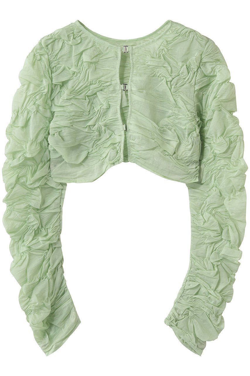 【メゾンスペシャル/MAISON SPECIAL】のRandom Charring Bolero/ランダムシャーリングボレロ インテリア・キッズ・メンズ・レディースファッション・服の通販 founy(ファニー) ファッション Fashion レディースファッション Fashion for Women アウター Coat / Outerwear Collection ボレロ・ショート丈ジャケット / ドレス羽織りに Boleros & Short Jackets トップス・カットソー Cut & Sew Tops キャミソール&ノースリーブ Camisoles & Sleeveless Tops シャツ・ブラウス・オフィスカジュアル Elegant Blouses & Button-Ups コンパクト Compact, Small Size 今季 This Season, Current Season シャーリング Shirring, Ruched ショート Short, Short Length ストライプ Stripe, Striped Pattern タフタ Taffeta, Structured Fabric チェック Check, Plaid, Tartan ノースリーブ Sleeveless, No-Sleeve ボレロ Bolero, Short Cardigan 羽織 Haori, Light Jacket ランダム Random, Irregular M.GRN(ミントグリーン)|ID: prp329100004888217 ipo3291000000036504253