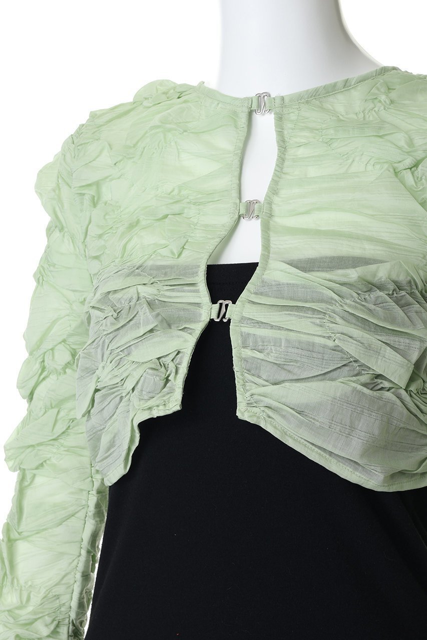 【メゾンスペシャル/MAISON SPECIAL】のRandom Charring Bolero/ランダムシャーリングボレロ 大人の最旬トレンドファッション＆コーディネート founy(ファウニー) 　ファッション　Fashion　レディースファッション　Fashion for Women　アウター　Coat / Outerwear Collection　ボレロ・ショート丈ジャケット / ドレス羽織りに　Boleros & Short Jackets　トップス・カットソー　Cut & Sew Tops　シャツ・ブラウス・オフィスカジュアル　Elegant Blouses & Button-Ups　コンパクト　Compact, Small Size　今季　This Season, Current Season　シャーリング　Shirring, Ruched　ショート　Short, Short Length　ストライプ　Stripe, Striped Pattern　スリーブ　Sleeve, Long Sleeve / Short Sleeve　タフタ　Taffeta, Structured Fabric　チェック　Check, Plaid, Tartan　ボレロ　Bolero, Short Cardigan　羽織　Haori, Light Jacket　ランダム　Random, Irregular　ロング　Long, Long-Length　other-5|ID: prp329100004888217 ipo3291000000036681104