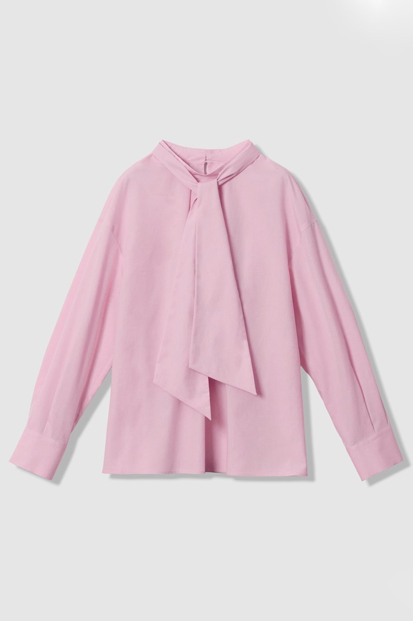 【アナイ/ANAYI】のブロードワイドリボンタイ ブラウス インテリア・キッズ・メンズ・レディースファッション・服の通販 founy(ファニー) ファッション Fashion レディースファッション Fashion for Women トップス・カットソー Cut & Sew Tops シャツ・ブラウス・オフィスカジュアル Elegant Blouses & Button-Ups なめらか Smooth, Silky Texture シャンブレー Chambray, Denim-Like Fabric ショルダー Shoulder, Shoulder Strap スリーブ Sleeve, Long Sleeve / Short Sleeve ダウン Down, Puffer ドロップ Drop Shoulder, Dropped Style ブロード Broadcloth, Fine Cotton ロング Long, Long-Length エレガント 上品 Elegant ピンク|ID: prp329100004888221 ipo3291000000036504281