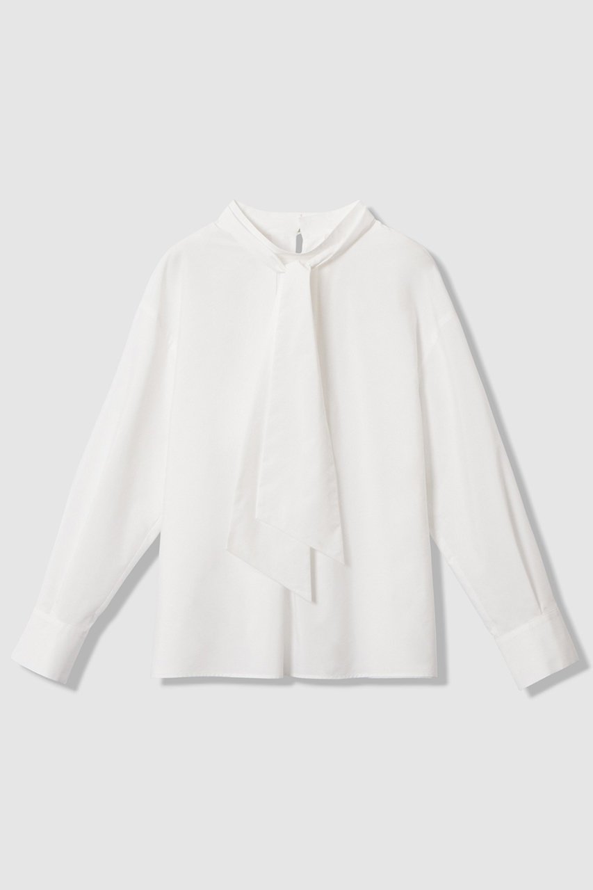 【アナイ/ANAYI】のブロードワイドリボンタイ ブラウス 人気、トレンドファッション・服の通販 founy(ファニー) 　ファッション　Fashion　レディースファッション　Fashion for Women　トップス・カットソー　Cut & Sew Tops　シャツ・ブラウス・オフィスカジュアル　Elegant Blouses & Button-Ups　なめらか　Smooth, Silky Texture　シャンブレー　Chambray, Denim-Like Fabric　ショルダー　Shoulder, Shoulder Strap　スリーブ　Sleeve, Long Sleeve / Short Sleeve　ダウン　Down, Puffer　ドロップ　Drop Shoulder, Dropped Style　ブロード　Broadcloth, Fine Cotton　ロング　Long, Long-Length　 other-1|ID: prp329100004888223 ipo3291000000036504289