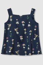 【アナイ/ANAYI】の【セットアップ対象商品】ボタニカルサテンプリントスクエア ブラウス ネイビー|ID: prp329100004888224 ipo3291000000036908823