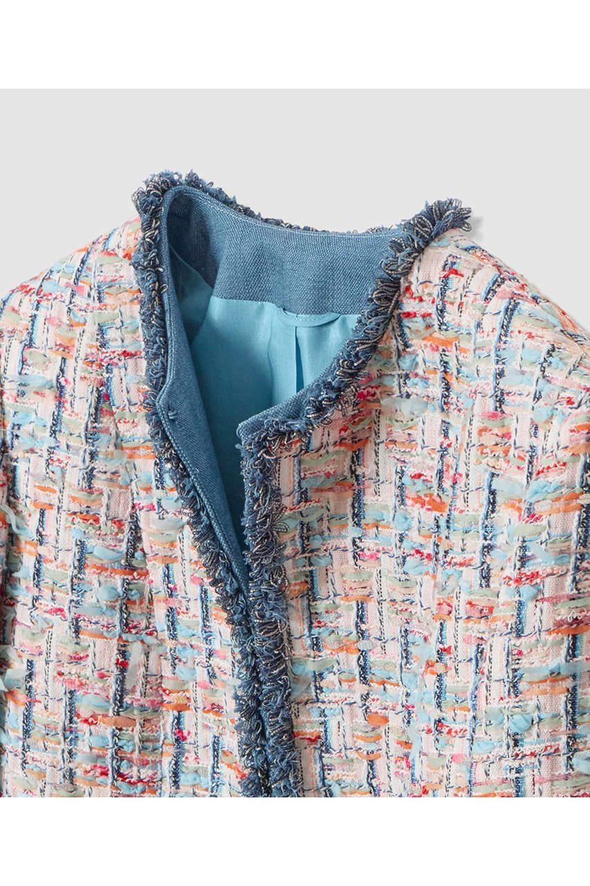 【アナイ/ANAYI】の【セットアップ対象商品】カラーミックスツイードノーカラー ジャケット 人気、トレンドファッション・服の通販 founy(ファニー) 　ファッション　Fashion　レディースファッション　Fashion for Women　アウター　Coat / Outerwear Collection　レディースジャケット・軽アウター　Jackets　ノーカラージャケット / シンプル上品コーデ　Collarless Jackets　ジャケット　Jacket, Outerwear　セットアップ　Set-Up, Coordinated Outfit　ツイード　Twill, Twill Weave　デニム　Denim, Jeans Material　フランス　France, French　ポケット　Pocket, Pocket Detail　モダン　Modern, Contemporary　other-3|ID: prp329100004888225 ipo3291000000036504320