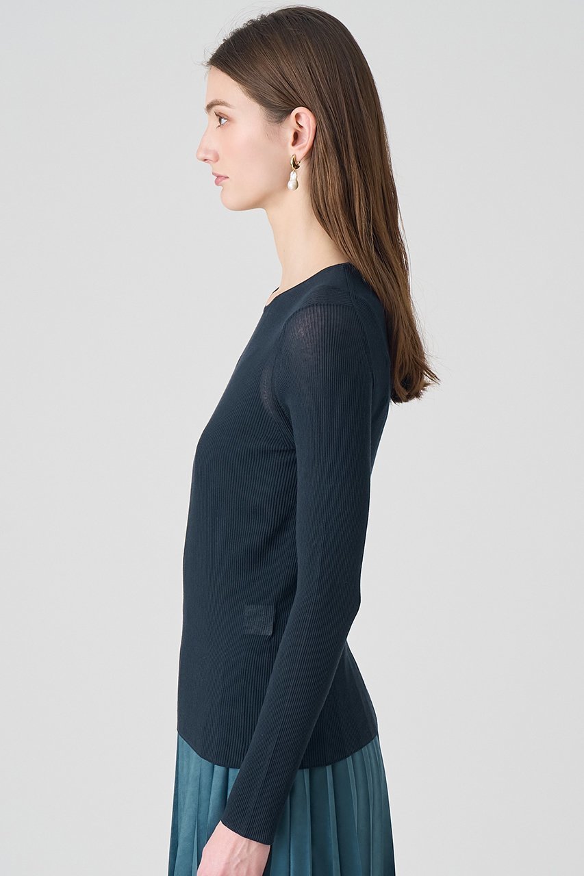 【アナイ/ANAYI】のシアーコットンナイロンクルー プルオーバー 人気、トレンドファッション・服の通販 founy(ファニー) 　ファッション　Fashion　レディースファッション　Fashion for Women　トップス・カットソー　Cut & Sew Tops　ニット　Knit Tops & Sweaters　カジュアルプルオーバー・ニットトップス　Pullovers & Knit Tops / Casual Pullovers　インナー　Innerwear　シアー　Sheer, See-Through　ジャケット　Jacket, Outerwear　トレンド　Trend, Trending Now　フィット　Fit, Slim Fit　エレガント 上品　Elegant　other-6|ID: prp329100004888226 ipo3291000000036504334