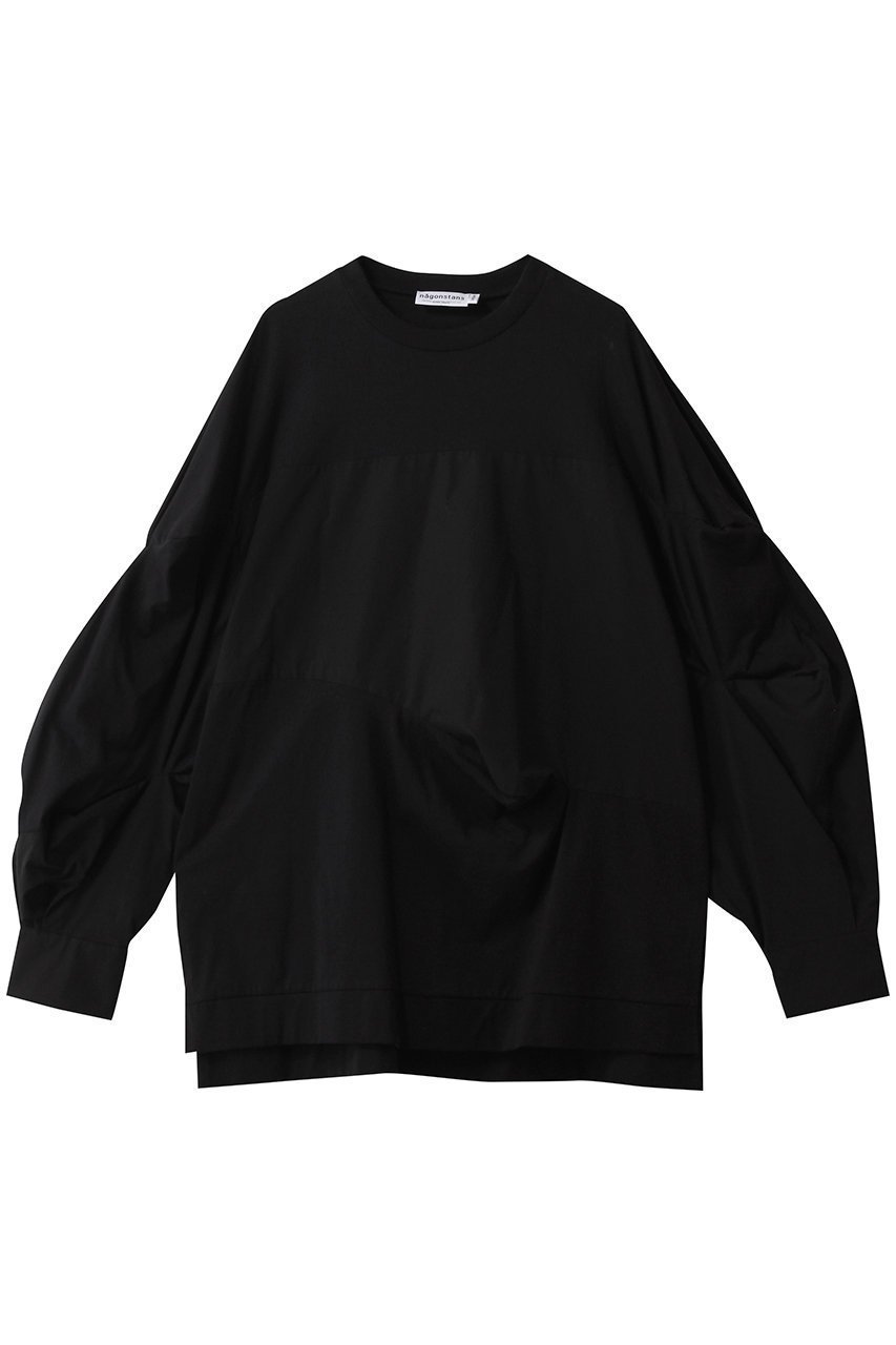 【ナゴンスタンス/nagonstans】のpartly long-sleeves t-shirt インテリア・キッズ・メンズ・レディースファッション・服の通販 founy(ファニー) ファッション Fashion レディースファッション Fashion for Women トップス・カットソー Cut & Sew Tops シャツ・ブラウス・オフィスカジュアル Elegant Blouses & Button-Ups ロングTシャツ・Tシャツ Longline T-Shirts & Tees カットソー・ベーシックTシャツ Cut-and-Sewn Tops / Stretch Tees & Basics スリーブ Sleeve, Long Sleeve / Short Sleeve ロング Long, Long-Length Black|ID: prp329100004888228 ipo3291000000036504343