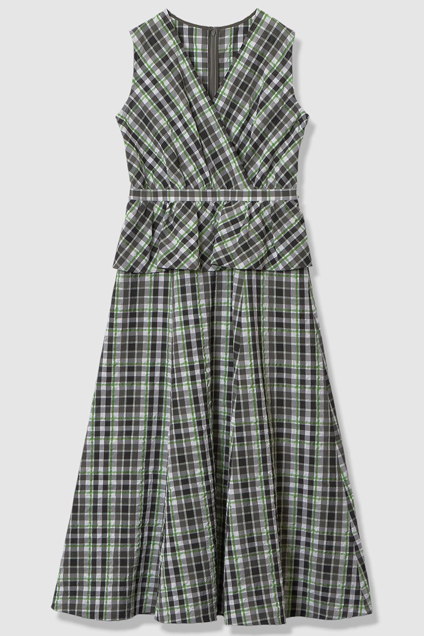 【アナイ/ANAYI】のグリーンチェックカシュクール ワンピース 人気、トレンドファッション・服の通販 founy(ファニー) ファッション Fashion レディースファッション Fashion for Women ワンピース Dresses チュニック Tunic Tops & Dresses カシュクール Wrap Design チェック Check, Plaid, Tartan チュニック Tunic, Long Top フレア Flare, Flared ペプラム Peplum, Flared Hem モノトーン Monotone, Black and White ロング Long, Long-Length エレガント 上品 Elegant other-3|ID: prp329100004888241 ipo3291000000036504464