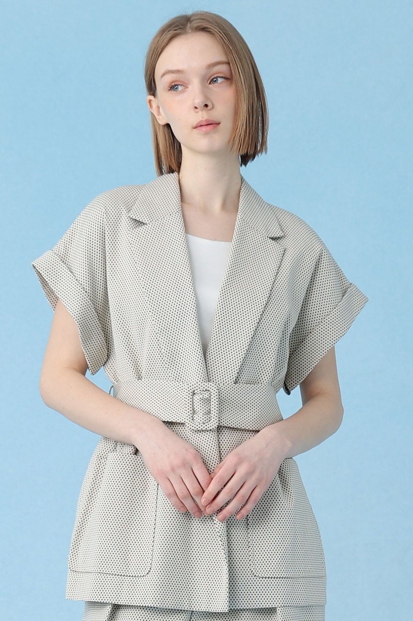 【アナイ/ANAYI】の【セットアップ対象商品】モノトーンドットジャガードベルテッド ジャケット 人気、トレンドファッション・服の通販 founy(ファニー) ファッション Fashion レディースファッション Fashion for Women アウター Coat / Outerwear Collection レディースジャケット・軽アウター Jackets インナー Innerwear カットソー Cut and Sewn Top ジャカード/ジャガード Jacquard, Woven Pattern ジャケット Jacket, Outerwear ストレッチ Stretch, Stretchy Fabric スリーブ Sleeve, Long Sleeve / Short Sleeve セットアップ Set-Up, Coordinated Outfit デコルテ Décolleté, Neckline ハーフ Half, Half-Length 新作・新入荷 New Arrivals / New In ビジネス 仕事 通勤 Business / Work / Commuting other-6|ID: prp329100004888243 ipo3291000000036521617