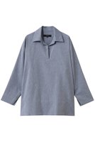 【フローレント/FLORENT】のデニムシャンブレー スキッパー ブラウス 人気、トレンドファッション・服の通販 founy(ファニー) ファッション Fashion レディースファッション Fashion for Women トップス・カットソー Cut & Sew Tops シャツ・ブラウス・オフィスカジュアル Elegant Blouses & Button-Ups エレガント 上品 Elegant シャンブレー Chambray, Denim-Like Fabric スキッパー Skipper, Open Collar スリーブ Sleeve, Long Sleeve / Short Sleeve デニム Denim, Jeans Material ロング Long, Long-Length 夏 Summer 新作・新入荷 New Arrivals / New In 春 Spring S/S・春夏 SS, Spring/Summer, Warm Season |ID:prp329100004888251