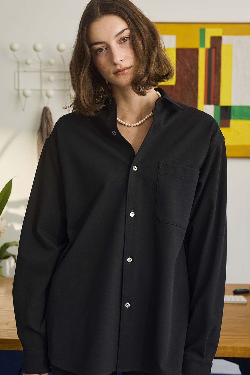 【オブラダ/Oblada】のジャージーオーセンティックシャツ 人気、トレンドファッション・服の通販 founy(ファニー) ファッション Fashion レディースファッション Fashion for Women トップス・カットソー Cut & Sew Tops シャツ・ブラウス・オフィスカジュアル Elegant Blouses & Button-Ups シンプル Simple, Minimal スリーブ Sleeve, Long Sleeve / Short Sleeve ロング Long, Long-Length エレガント 上品 Elegant other-8|ID: prp329100004888256 ipo3291000000036504570