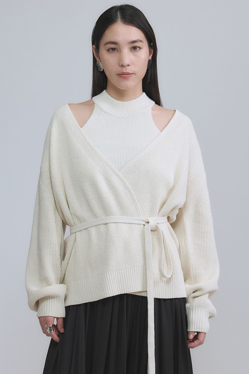 【カオス/Chaos】のロウシルクカシュクールカーディガン 人気、トレンドファッション・服の通販 founy(ファニー) 　ファッション　Fashion　レディースファッション　Fashion for Women　トップス・カットソー　Cut & Sew Tops　ニット　Knit Tops & Sweaters　カーディガン・羽織り　Layered Style Cardigans　おすすめ　Recommended / Our Picks　カシュクール　Wrap Design　カーディガン　Cardigan, Knitwear　シルク　Silk, 100% Silk　タンク　Tank Top, Sleeveless Top　ネップ　Nepp, Slub Yarn　other-6|ID: prp329100004888273 ipo3291000000036504684