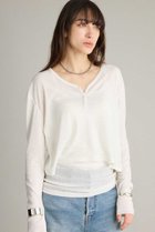 【ブリル/BRILL】のシアーヘンリーロングスリーブ 人気、トレンドファッション・服の通販 founy(ファニー) ファッション Fashion レディースファッション Fashion for Women トップス・カットソー Cut & Sew Tops シャツ・ブラウス・オフィスカジュアル Elegant Blouses & Button-Ups ロングTシャツ・Tシャツ Longline T-Shirts & Tees カットソー・ベーシックTシャツ Cut-and-Sewn Tops / Stretch Tees & Basics ウォーム Warm Fabric シアー Sheer, See-Through スリーブ Sleeve, Long Sleeve / Short Sleeve ロング Long, Long-Length thumbnail オフホワイト|ID: prp329100004888278 ipo3291000000036504703