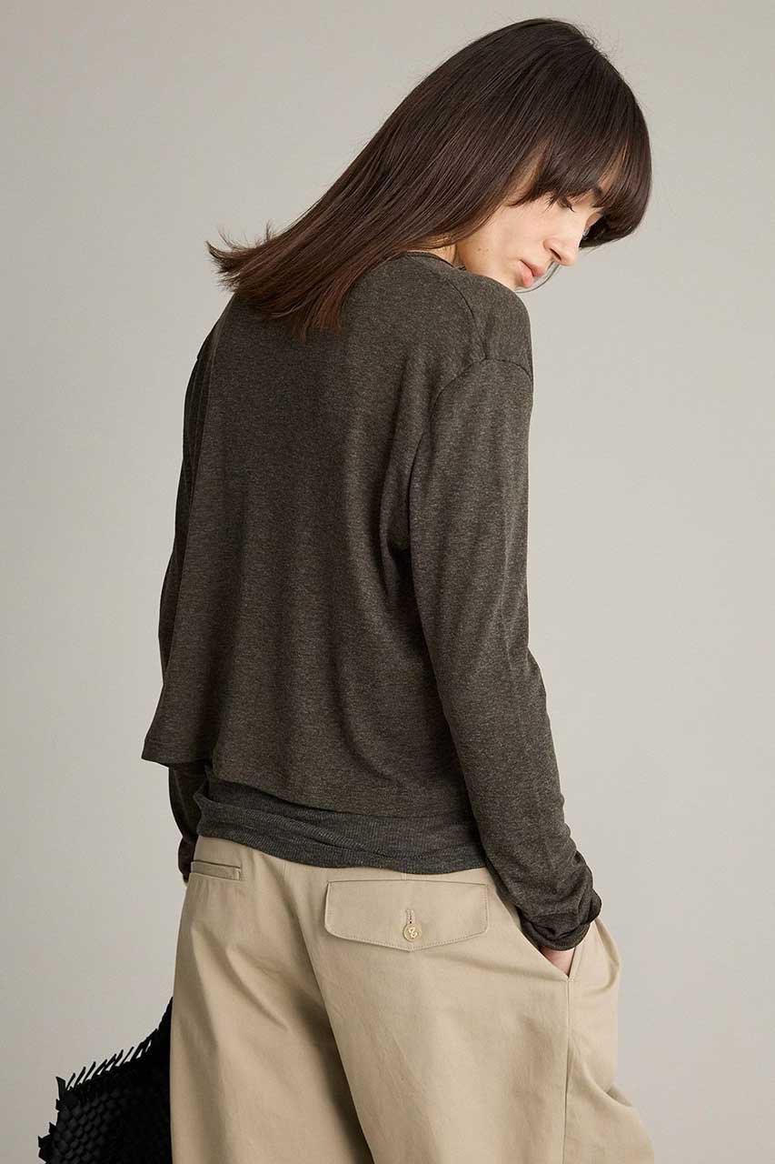 【ブリル/BRILL】のシアーヘンリーロングスリーブ 人気、トレンドファッション・服の通販 founy(ファニー) 　ファッション　Fashion　レディースファッション　Fashion for Women　トップス・カットソー　Cut & Sew Tops　シャツ・ブラウス・オフィスカジュアル　Elegant Blouses & Button-Ups　ロングTシャツ・Tシャツ　Longline T-Shirts & Tees　カットソー・ベーシックTシャツ　Cut-and-Sewn Tops / Stretch Tees & Basics　ウォーム　Warm Fabric　シアー　Sheer, See-Through　スリーブ　Sleeve, Long Sleeve / Short Sleeve　ロング　Long, Long-Length　other-4|ID: prp329100004888278 ipo3291000000036504708