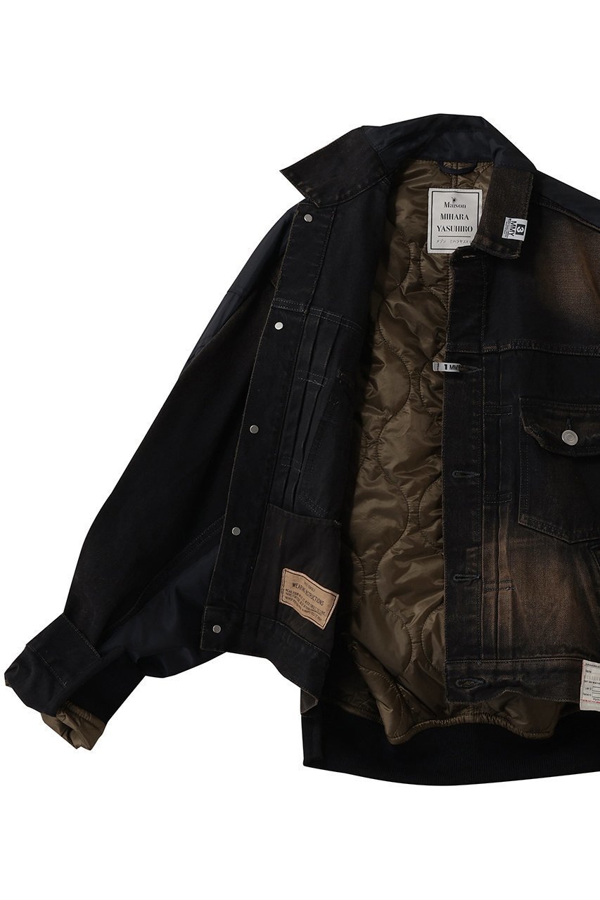 【メゾン ミハラヤスヒロ/Maison MIHARA YASUHIRO / MEN】の【MEN】【Maison MIHARA YASUHIRO】COMBINED DENIM×MA-1 ブルゾン 人気、トレンドファッション・服の通販 founy(ファニー) 　ファッション　Fashion　メンズファッション　Fashion for Men　ジャケット　Jacket, Outerwear　デニム　Denim, Jeans Material　ブルゾン　Blouson, Bomber Jacket　ミリタリー　Military, Army Style　新作・新入荷　New Arrivals / New In　other-8|ID: prp329100004888296 ipo3291000000036504880
