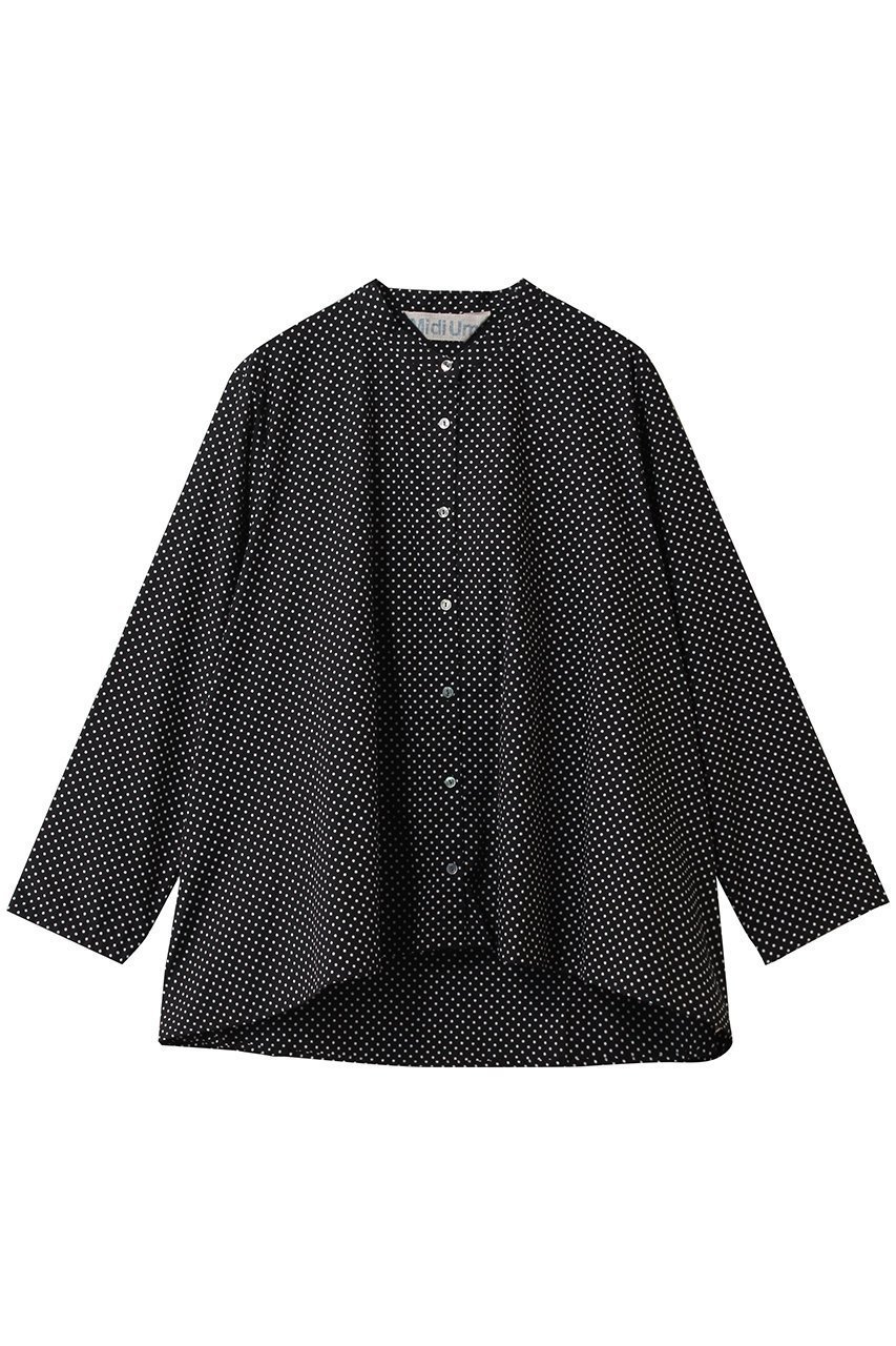 【ミディウミ/MidiUmi】のdots shirt シャツ インテリア・キッズ・メンズ・レディースファッション・服の通販 founy(ファニー) 　ファッション　Fashion　レディースファッション　Fashion for Women　トップス・カットソー　Cut & Sew Tops　シャツ・ブラウス・オフィスカジュアル　Elegant Blouses & Button-Ups　スリーブ　Sleeve, Long Sleeve / Short Sleeve　ドット　Polka Dot, Dot Pattern　フレア　Flare, Flared　ブロード　Broadcloth, Fine Cotton　ロング　Long, Long-Length　エレガント 上品　Elegant　black|ID: prp329100004888306 ipo3291000000036504940