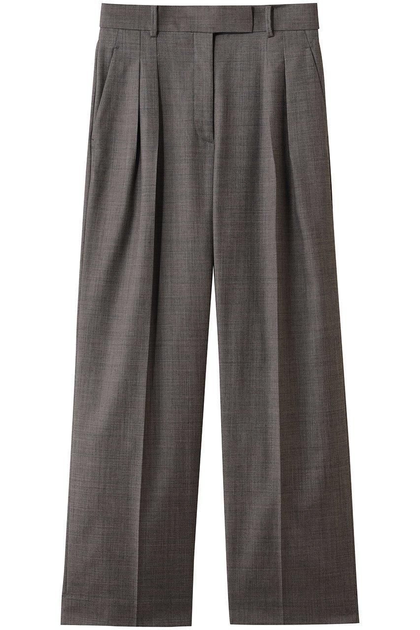 【エブール/ebure】のドライシャンブレー タックパンツ インテリア・キッズ・メンズ・レディースファッション・服の通販 founy(ファニー) 　ファッション　Fashion　レディースファッション　Fashion for Women　パンツ　Pants & Trousers　シャンブレー　Chambray, Denim-Like Fabric　シンプル　Simple, Minimal　ジャケット　Jacket, Outerwear　ストレート　Straight, Straight Cut　セットアップ　Set-Up, Coordinated Outfit　バランス　Balance, Style Balance　ビジネス 仕事 通勤　Business / Work / Commuting　マニッシュ　Mannish, Boyish　エレガント 上品　Elegant　ライトブラウン|ID: prp329100004888329 ipo3291000000036505078