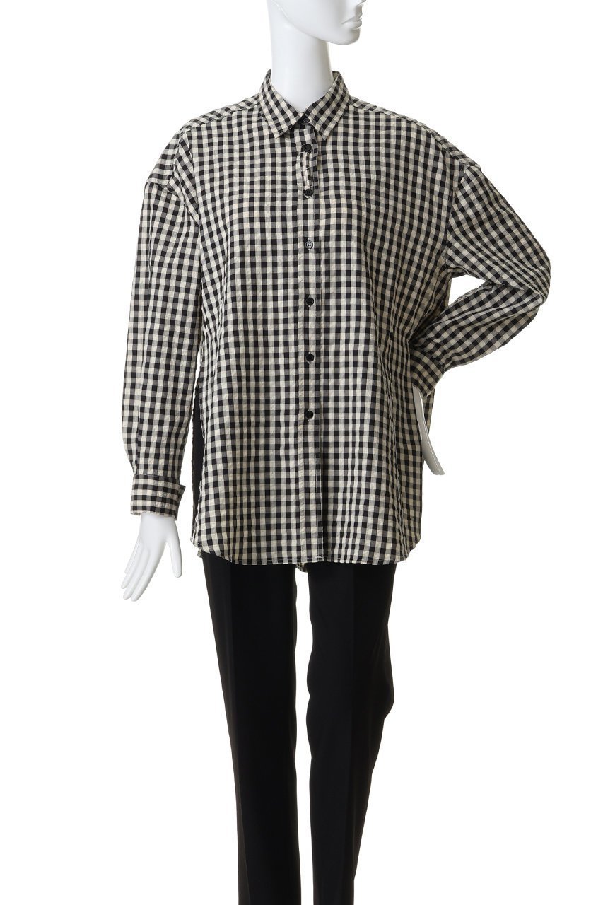 【マノフ/MANOF】のOVER SIZED 2WAY SHIRTSトップス 人気、トレンドファッション・服の通販 founy(ファニー) 　ファッション　Fashion　レディースファッション　Fashion for Women　トップス・カットソー　Cut & Sew Tops　シャツ・ブラウス・オフィスカジュアル　Elegant Blouses & Button-Ups　ギンガム　Gingham, Gingham Fabric　シンプル　Simple, Minimal　スリット　Slit, Slit Detail　スリーブ　Sleeve, Long Sleeve / Short Sleeve　チェック　Check, Plaid, Tartan　フロント　Front, Front Design　ロング　Long, Long-Length　other-2|ID: prp329100004888333 ipo3291000000036505102