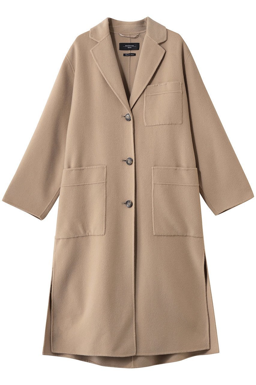 【マックスマーラ/Max Mara】の【Weekend Max Mara】GALOSCE ヴァージンウール コート インテリア・キッズ・メンズ・レディースファッション・服の通販 founy(ファニー) 　ファッション　Fashion　レディースファッション　Fashion for Women　アウター　Coat / Outerwear Collection　コート・ロングコート・ピーコート　Long Coats, Peacoats & More　なめらか　Smooth, Silky Texture　クラシック　Classic, Timeless Style　バランス　Balance, Style Balance　フィット　Fit, Slim Fit　ポケット　Pocket, Pocket Detail　ラグジュアリー　Luxury, Elegant　ロング　Long, Long-Length　エレガント 上品　Elegant　キャメル|ID: prp329100004888339 ipo3291000000036505141