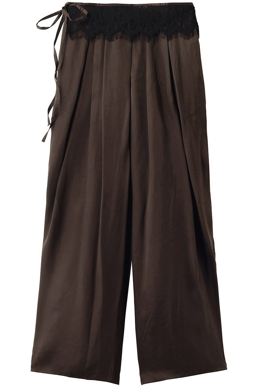 【プランク プロジェクト/PRANK PROJECT】のフィブリルキュプライージーパンツ インテリア・キッズ・メンズ・レディースファッション・服の通販 founy(ファニー) 　ファッション　Fashion　レディースファッション　Fashion for Women　パンツ　Pants & Trousers　キュプラ　Cupro, Eco Fabric　サテン　Satin, Glossy Fabric　レース　Lace, Lace Fabric　再入荷　Restock / Back in Stock　BRN(ブラウン)|ID: prp329100004888350 ipo3291000000036505210