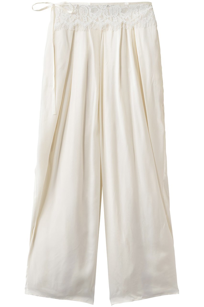 【プランク プロジェクト/PRANK PROJECT】のフィブリルキュプライージーパンツ インテリア・キッズ・メンズ・レディースファッション・服の通販 founy(ファニー) 　ファッション　Fashion　レディースファッション　Fashion for Women　パンツ　Pants & Trousers　キュプラ　Cupro, Eco Fabric　サテン　Satin, Glossy Fabric　レース　Lace, Lace Fabric　再入荷　Restock / Back in Stock　WHT(ホワイト)|ID: prp329100004888350 ipo3291000000036505212