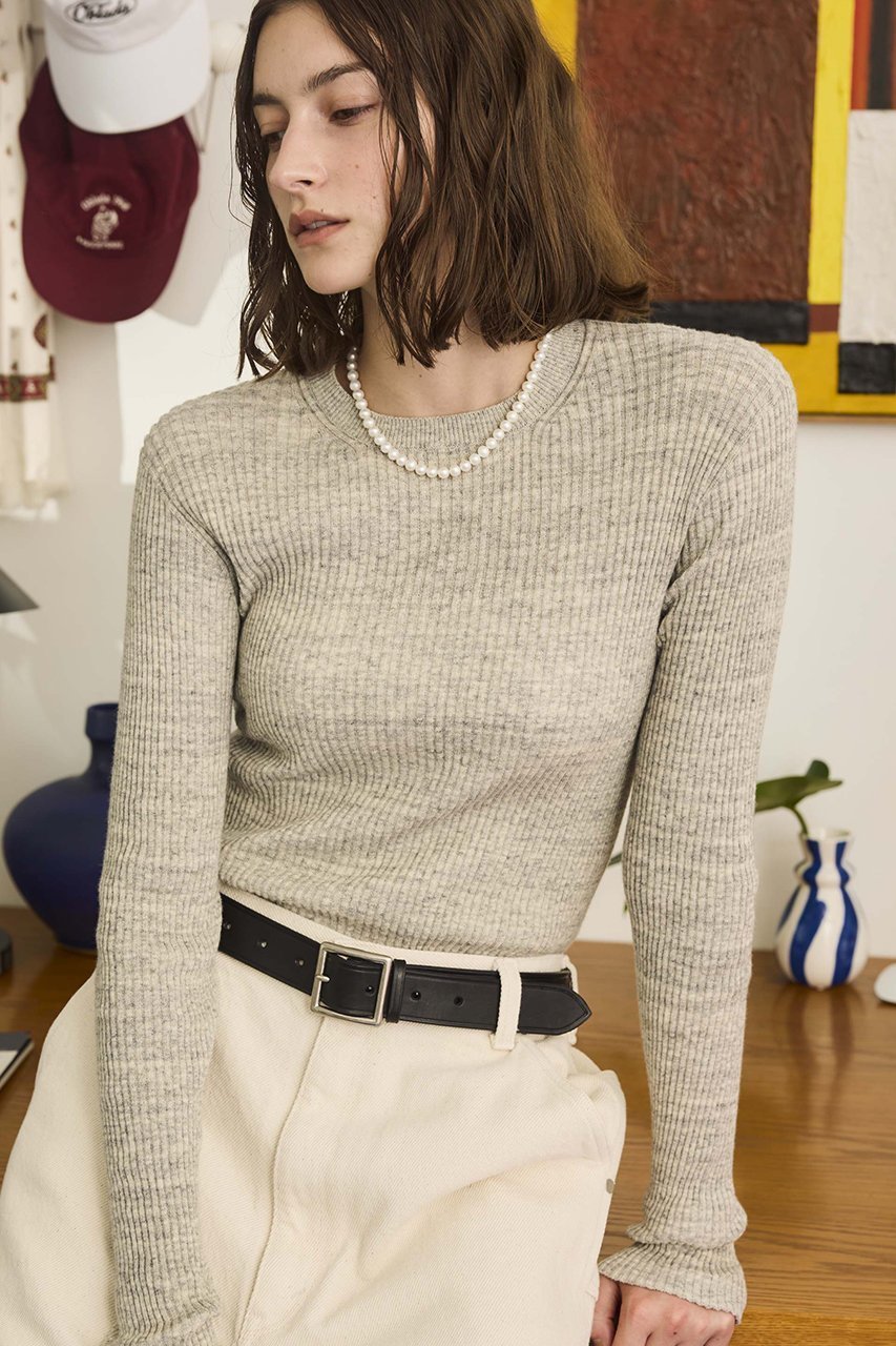 【オブラダ/Oblada】のリブニット 人気、トレンドファッション・服の通販 founy(ファニー) 　ファッション　Fashion　レディースファッション　Fashion for Women　トップス・カットソー　Cut & Sew Tops　ニット　Knit Tops & Sweaters　カジュアルプルオーバー・ニットトップス　Pullovers & Knit Tops / Casual Pullovers　コンパクト　Compact, Small Size　シンプル　Simple, Minimal　スラックス　Slacks, Dress Pants　デニム　Denim, Jeans Material　リブニット　Rib Knit, Ribbed Knit　新作・新入荷　New Arrivals / New In　other-8|ID: prp329100004888358 ipo3291000000036505269