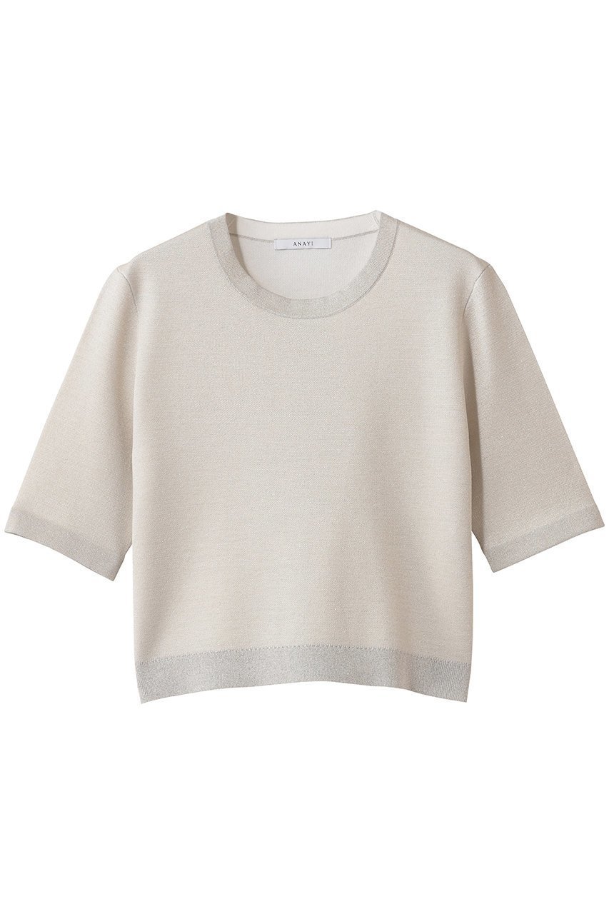 【アナイ/ANAYI】のシアーラメダブルウィーブプルオーバー インテリア・キッズ・メンズ・レディースファッション・服の通販 founy(ファニー) ファッション Fashion レディースファッション Fashion for Women トップス・カットソー Cut & Sew Tops ニット Knit Tops & Sweaters カジュアルプルオーバー・ニットトップス Pullovers & Knit Tops / Casual Pullovers アンサンブル Ensemble Set カーディガン Cardigan, Knitwear シアー Sheer, See-Through スリーブ Sleeve, Long Sleeve / Short Sleeve ハーフ Half, Half-Length エレガント 上品 Elegant オフホワイト|ID: prp329100004888376 ipo3291000000036505398