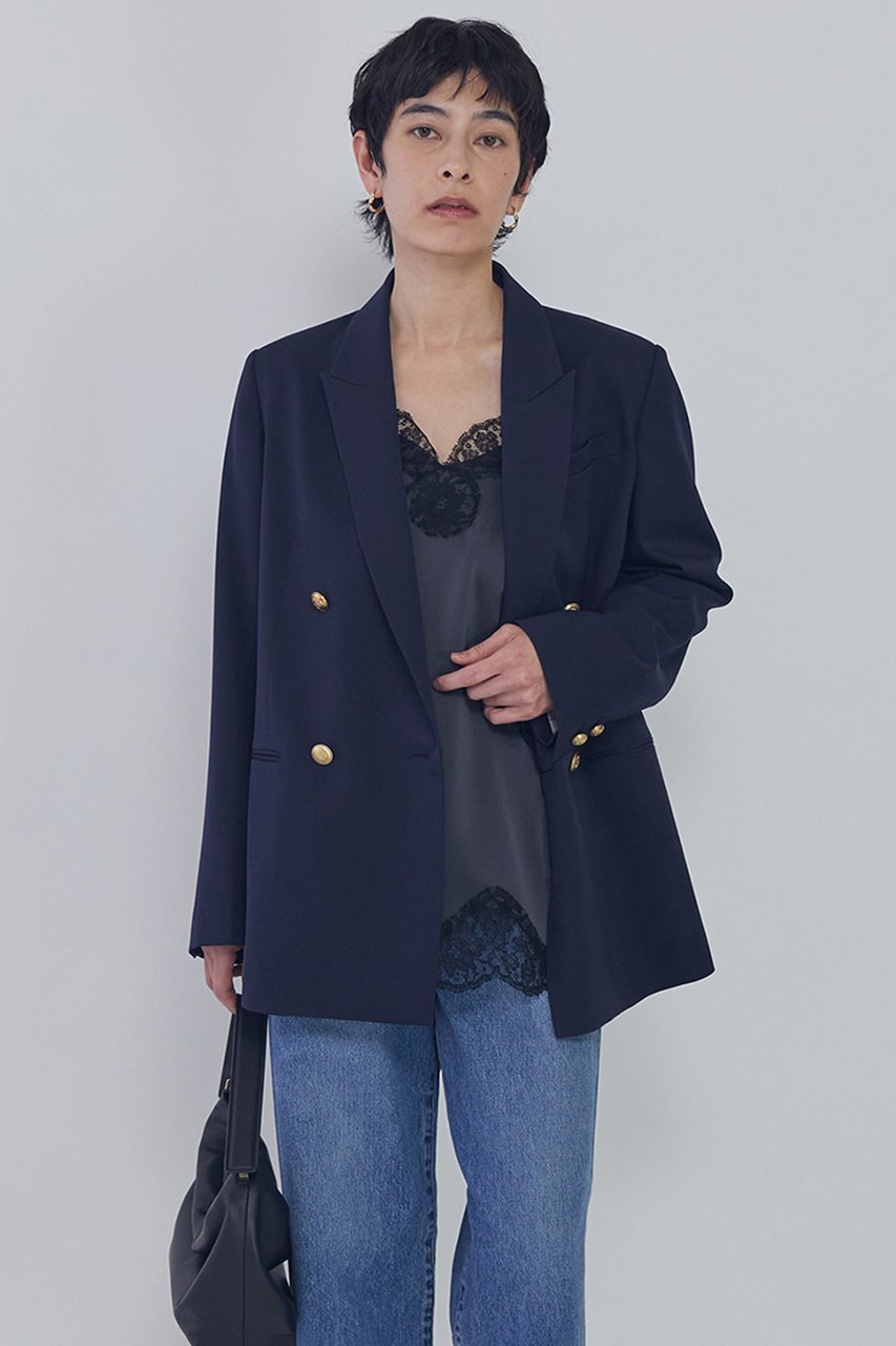 【プルミエ アロンディスモン/1er Arrondissement】のウールギャバジンジャケット 人気、トレンドファッション・服の通販 founy(ファニー) 　ファッション　Fashion　レディースファッション　Fashion for Women　アウター　Coat / Outerwear Collection　レディースジャケット・軽アウター　Jackets　ジャケット　Jacket, Outerwear　ストライプ　Stripe, Striped Pattern　なめらか　Smooth, Silky Texture　バランス　Balance, Style Balance　再入荷　Restock / Back in Stock　日本製　Made In Japan　 other-1|ID: prp329100004888396 ipo3291000000036505571