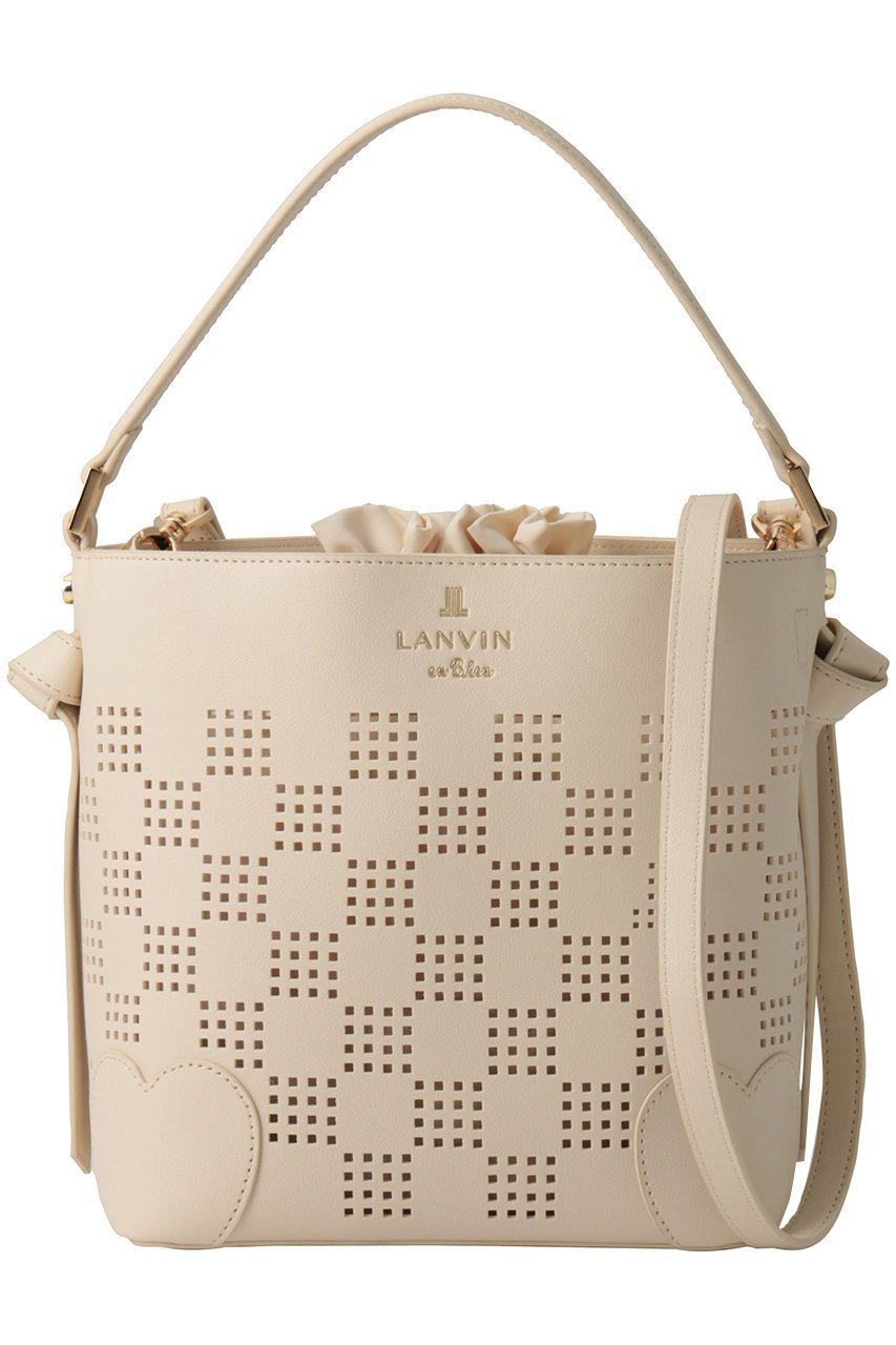 【ランバン オン ブルー/LANVIN en Bleu】のペルフォレ パンチングショルダーバッグ インテリア・キッズ・メンズ・レディースファッション・服の通販 founy(ファニー) 　ファッション　Fashion　レディースファッション　Fashion for Women　バッグ　Bags　バケツ　Bucket, Bucket Style　ポーチ　Pouch, Small Case　エレガント 上品　Elegant　巾着　Drawstring Bag, Kinchaku　オフ|ID: prp329100004888426 ipo3291000000036505804