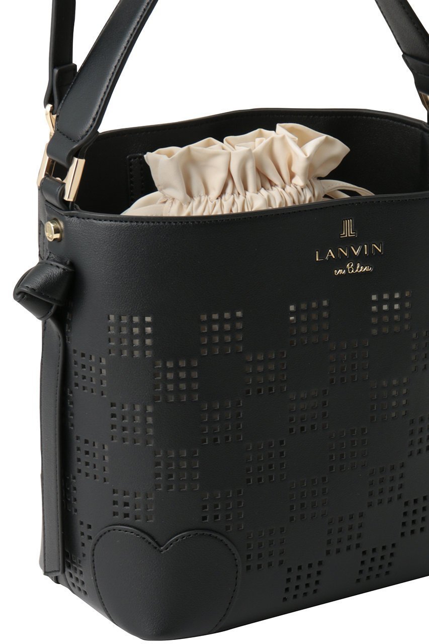 【ランバン オン ブルー/LANVIN en Bleu】のペルフォレ パンチングショルダーバッグ 人気、トレンドファッション・服の通販 founy(ファニー) 　ファッション　Fashion　レディースファッション　Fashion for Women　バッグ　Bags　バケツ　Bucket, Bucket Style　ポーチ　Pouch, Small Case　エレガント 上品　Elegant　巾着　Drawstring Bag, Kinchaku　other-4|ID: prp329100004888426 ipo3291000000036505808