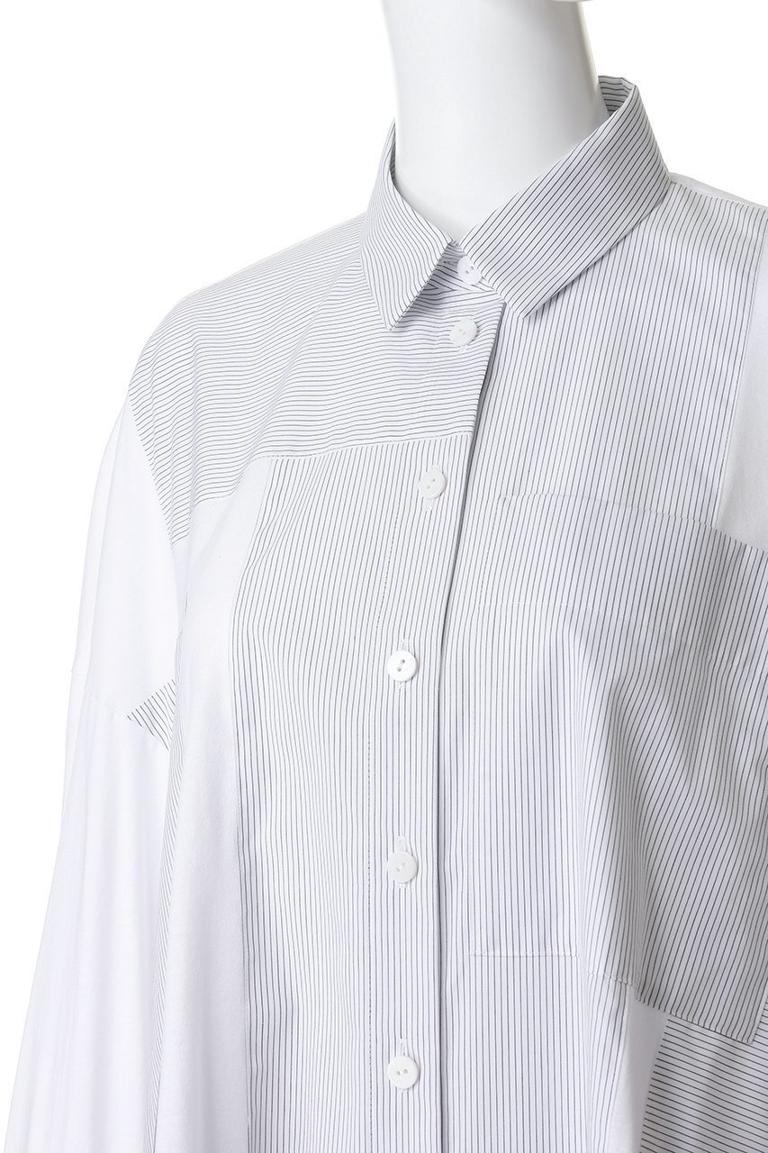 【エンフォルド/ENFOLD】のPATCHWORK SHIRT 人気、トレンドファッション・服の通販 founy(ファニー) 　ファッション　Fashion　レディースファッション　Fashion for Women　トップス・カットソー　Cut & Sew Tops　シャツ・ブラウス・オフィスカジュアル　Elegant Blouses & Button-Ups　アシンメトリー　Asymmetrical Style　スリーブ　Sleeve, Long Sleeve / Short Sleeve　バランス　Balance, Style Balance　パッチワーク　Patchwork, Mixed Fabric　ブロード　Broadcloth, Fine Cotton　ミックス　Mix, Mixed Style　ランダム　Random, Irregular　ロング　Long, Long-Length　other-5|ID: prp329100004888455 ipo3291000000036506065