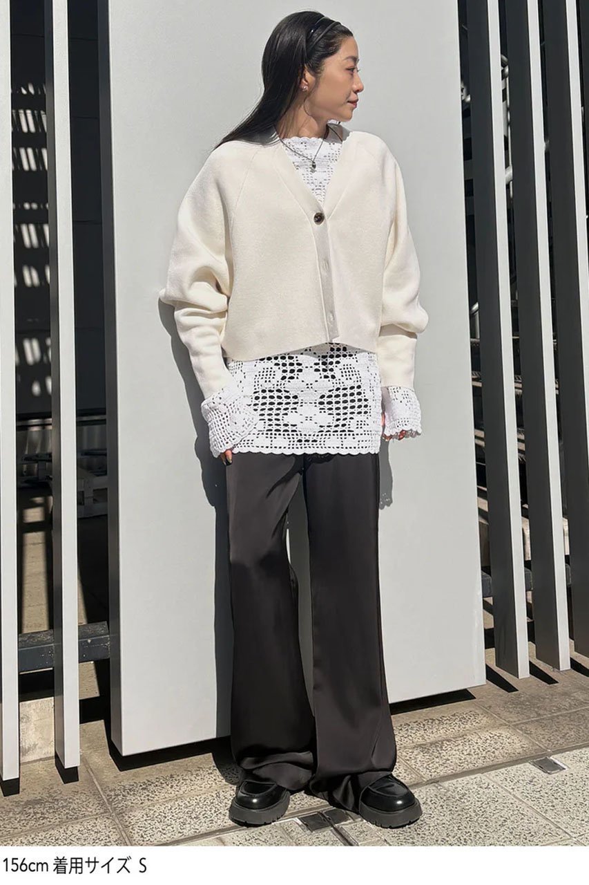 【スタニングルアー/STUNNING LURE】のダブルフェイスニットカーディガン 人気、トレンドファッション・服の通販 founy(ファニー) ファッション Fashion レディースファッション Fashion for Women トップス・カットソー Cut & Sew Tops ニット Knit Tops & Sweaters カーディガン・羽織り Layered Style Cardigans カーディガン Cardigan, Knitwear ショート Short, Short Length フォルム Silhouette, Form ワイド Wide, Wide Fit エレガント 上品 Elegant 再入荷 Restock / Back in Stock other-7|ID: prp329100004888459 ipo3291000000036506100