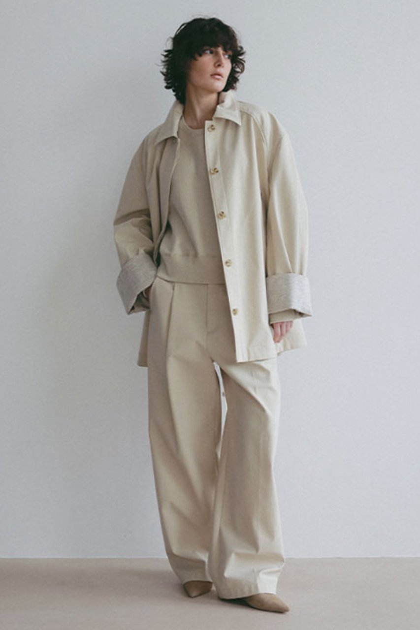 【エトレトウキョウ/ETRE TOKYO】のステンカラーボンディングコート 人気、トレンドファッション・服の通販 founy(ファニー) 　ファッション　Fashion　レディースファッション　Fashion for Women　アウター　Coat / Outerwear Collection　コート・ロングコート・ピーコート　Long Coats, Peacoats & More　カットソー　Cut and Sewn Top　ショート　Short, Short Length　ストレッチ　Stretch, Stretchy Fabric　スラックス　Slacks, Dress Pants　タイプライター　Typewriter Fabric, Crisp Cotton　デニム　Denim, Jeans Material　バランス　Balance, Style Balance　フォルム　Silhouette, Form　ボンディング　Bonding, Bonded Fabric　ワイド　Wide, Wide Fit　 other-1|ID: prp329100004888461 ipo3291000000036506111