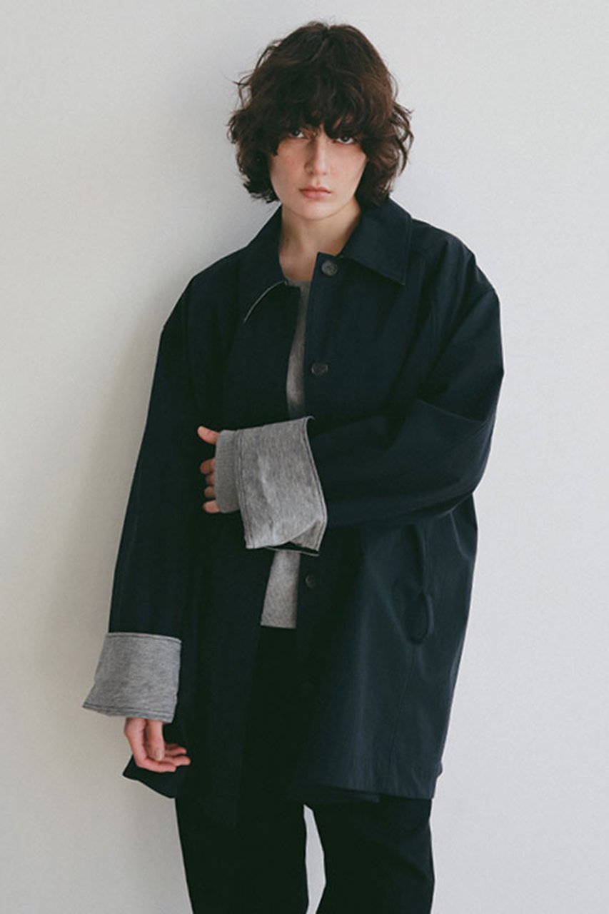 【エトレトウキョウ/ETRE TOKYO】のステンカラーボンディングコート 人気、トレンドファッション・服の通販 founy(ファニー) 　ファッション　Fashion　レディースファッション　Fashion for Women　アウター　Coat / Outerwear Collection　コート・ロングコート・ピーコート　Long Coats, Peacoats & More　カットソー　Cut and Sewn Top　ショート　Short, Short Length　ストレッチ　Stretch, Stretchy Fabric　スラックス　Slacks, Dress Pants　タイプライター　Typewriter Fabric, Crisp Cotton　デニム　Denim, Jeans Material　バランス　Balance, Style Balance　フォルム　Silhouette, Form　ボンディング　Bonding, Bonded Fabric　ワイド　Wide, Wide Fit　other-2|ID: prp329100004888461 ipo3291000000036506114