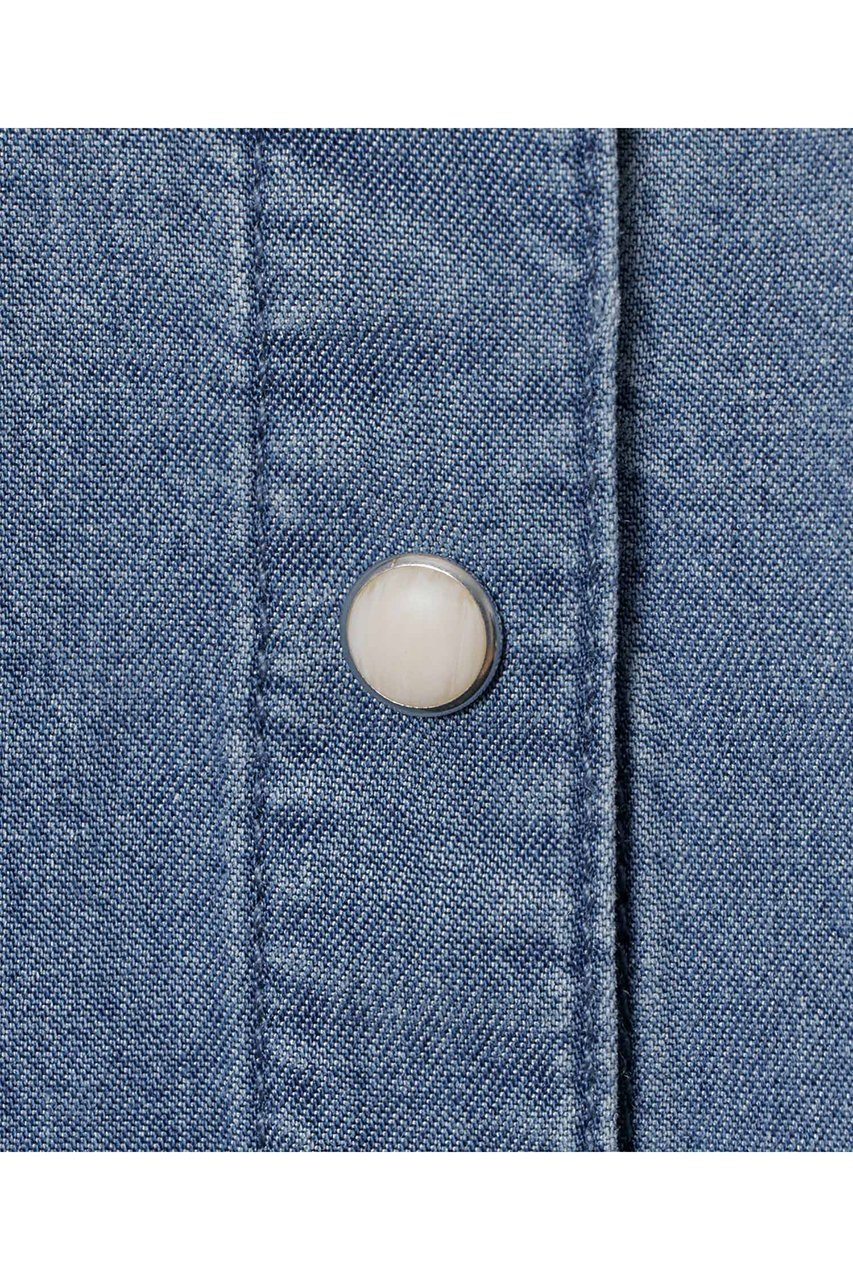 【アルアバイル/allureville】の【WEB・一部店舗別注】デニムボウブラウス 人気、トレンドファッション・服の通販 founy(ファニー) ファッション Fashion レディースファッション Fashion for Women トップス・カットソー Cut & Sew Tops シャツ・ブラウス・オフィスカジュアル Elegant Blouses & Button-Ups ウエスタン Western Style ジャケット Jacket, Outerwear スリーブ Sleeve, Long Sleeve / Short Sleeve ツイード Twill, Twill Weave デニム Denim, Jeans Material ドット Polka Dot, Dot Pattern フェミニン Feminine, Girly マニッシュ Mannish, Boyish リボン Ribbon, Bow ロング Long, Long-Length ヴィンテージ Vintage Style 別注 Limited Edition, Custom Order 新作・新入荷 New Arrivals / New In other-7|ID: prp329100004888473 ipo3291000000036521818