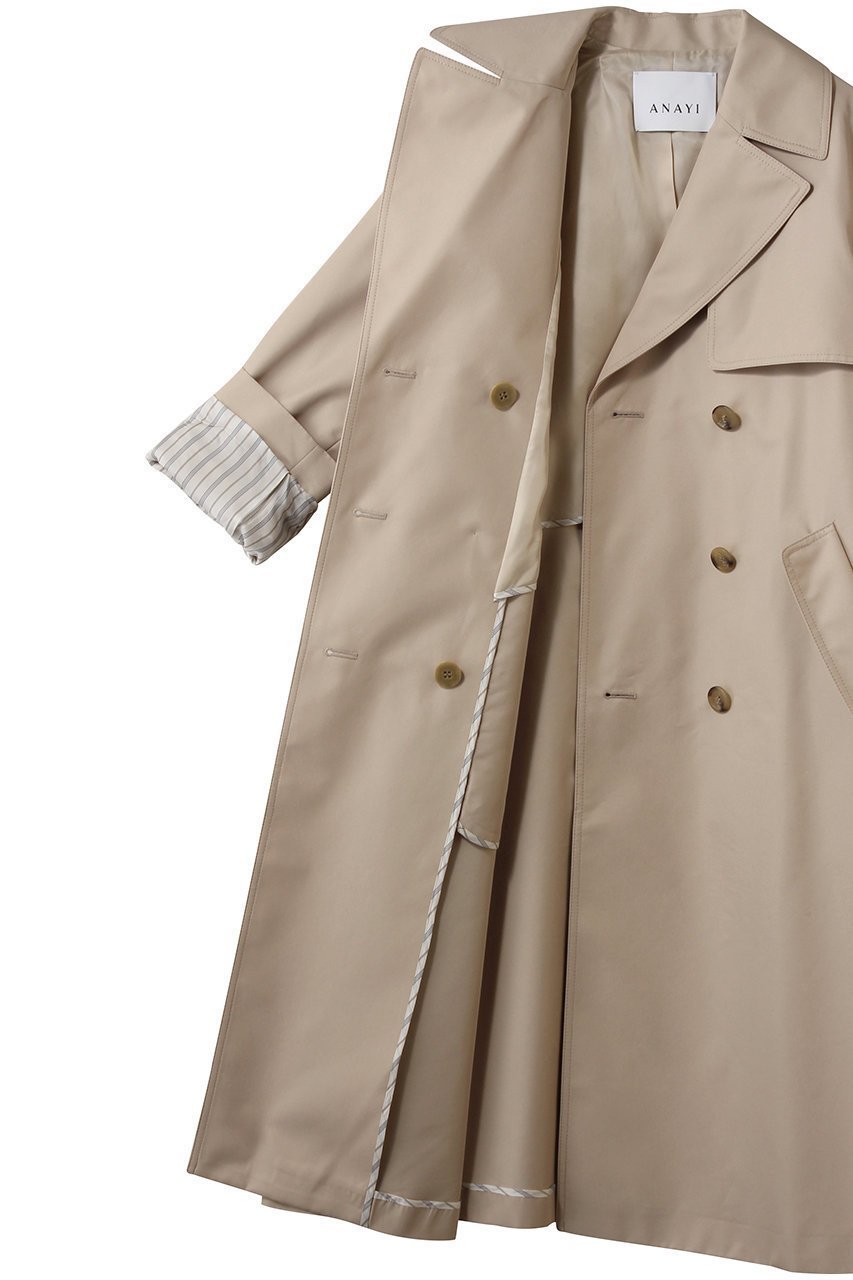 【アナイ/ANAYI】のハッスイツイルトレンチコート 人気、トレンドファッション・服の通販 founy(ファニー) 　ファッション　Fashion　レディースファッション　Fashion for Women　アウター　Coat / Outerwear Collection　コート・ロングコート・ピーコート　Long Coats, Peacoats & More　トレンチコート / 春秋の定番アウター　Trench Coats　ツイル　Twist, Twisted Detail　ロング　Long, Long-Length　other-6|ID: prp329100004888485 ipo3291000000036506327