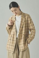 【カレンソロジー/Curensology】の〈C.S.G〉リネンチェックジャケット 人気、トレンドファッション・服の通販 founy(ファニー) ファッション Fashion レディースファッション Fashion for Women アウター Coat / Outerwear Collection レディースジャケット・軽アウター Jackets イタリア Italy ジャケット Jacket, Outerwear ダブル Double, Double-Breasted チェック Check, Plaid, Tartan リネン Linen, Linen Fabric |ID:prp329100004888489